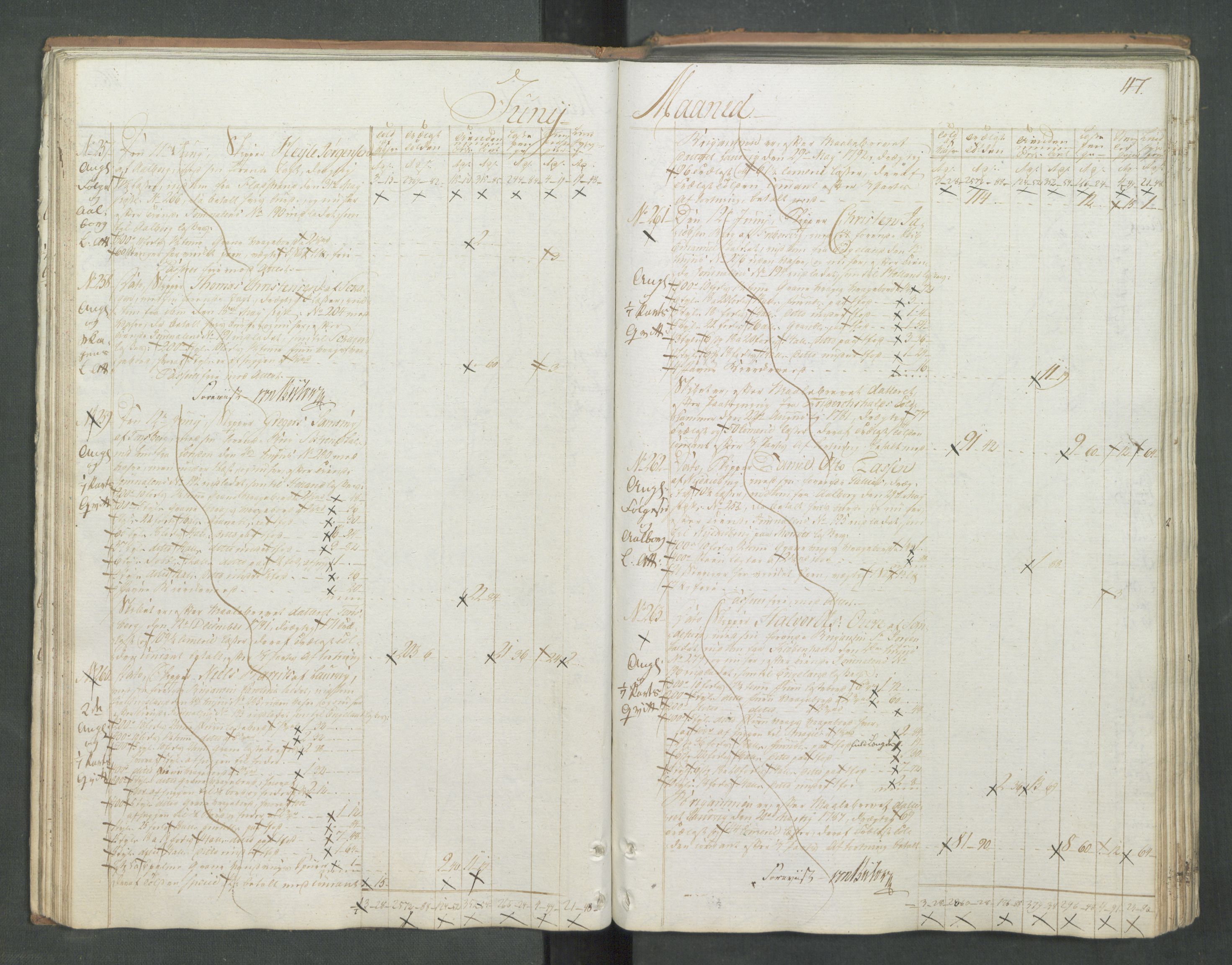 Generaltollkammeret, tollregnskaper, AV/RA-EA-5490/R08/L0167/0001: Tollregnskaper Drammen / Utgående tollbok, 1790-1792, p. 46b-47a