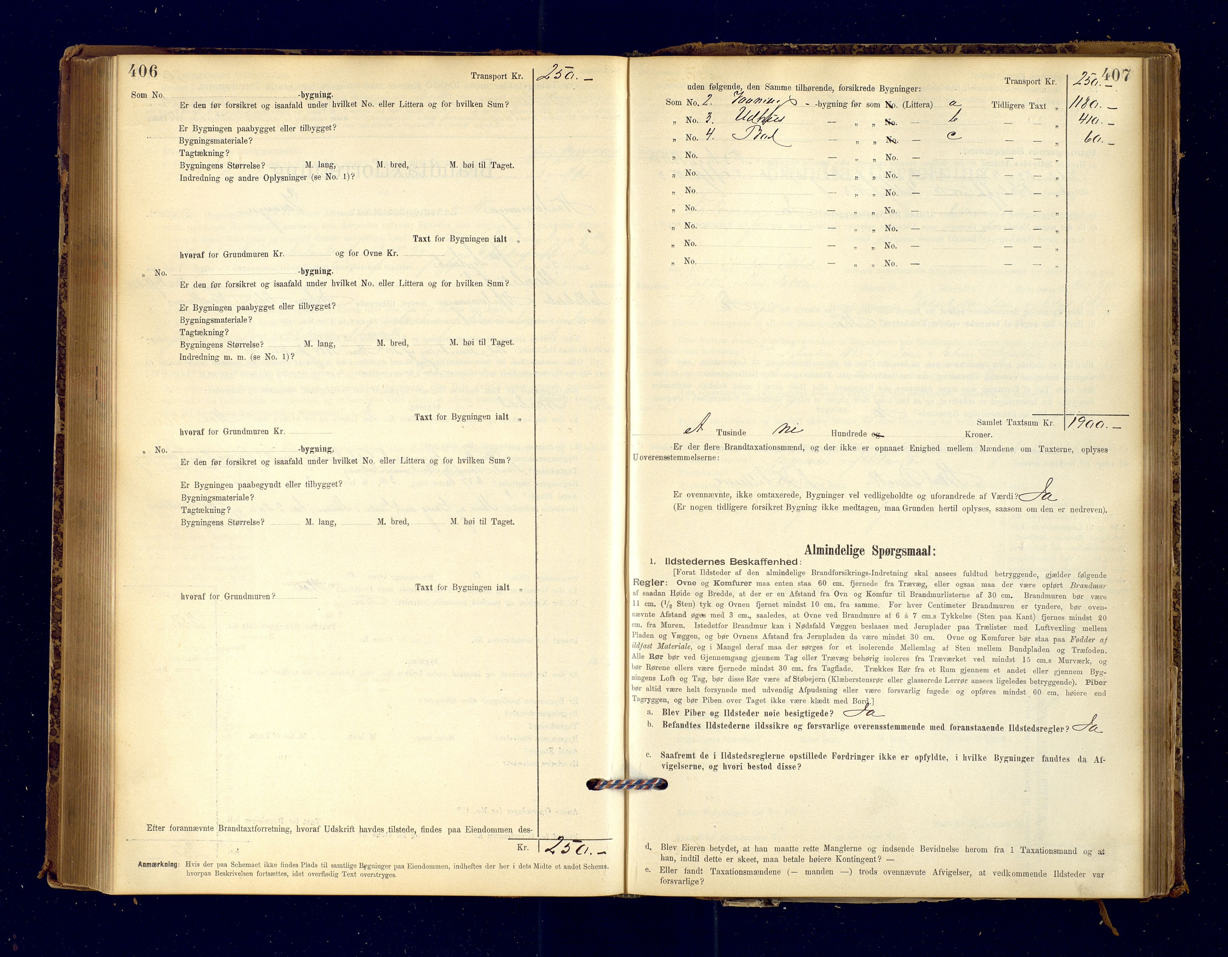 Nord-Varanger (Vadsø) lensmannskontor, SATØ/S-1166/1/Fp/Fpb/L0198: Branntakstprotokoller, 1895-1913, p. 406-407