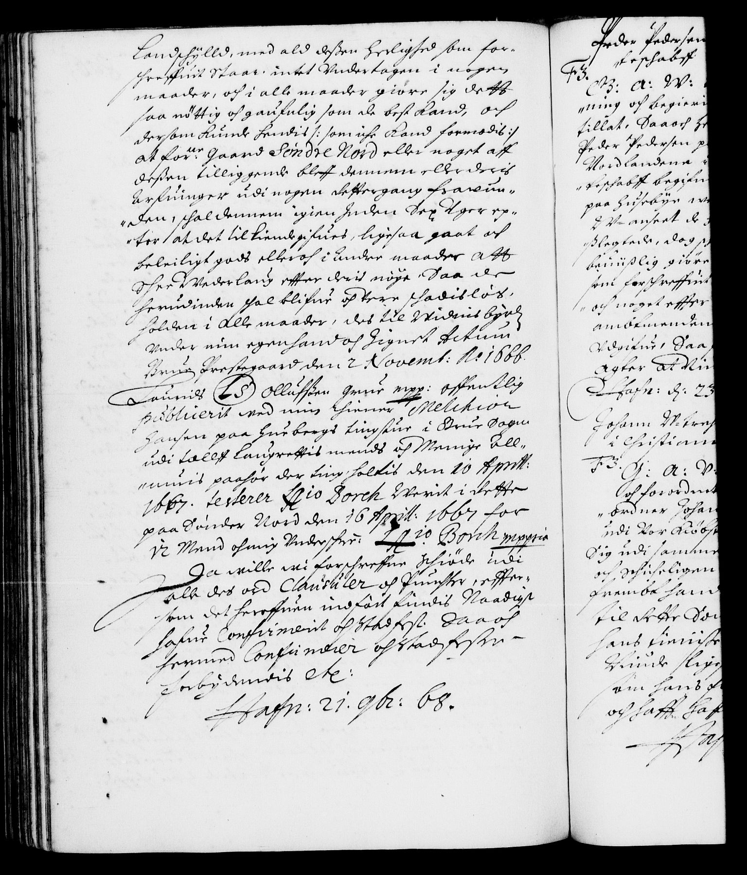 Danske Kanselli 1572-1799, RA/EA-3023/F/Fc/Fca/Fcaa/L0010: Norske registre (mikrofilm), 1660-1670, p. 806b