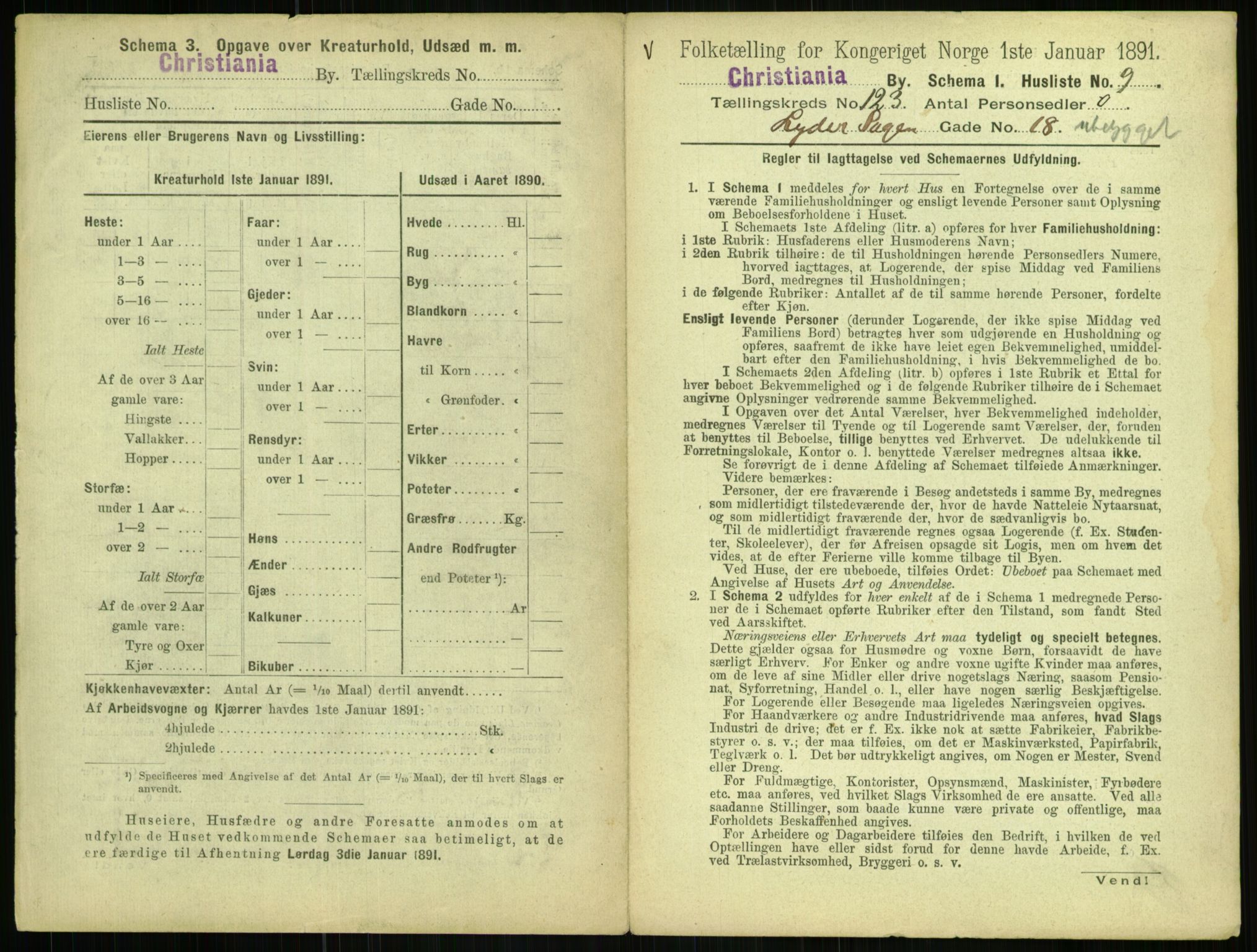 RA, 1891 census for 0301 Kristiania, 1891, p. 65103