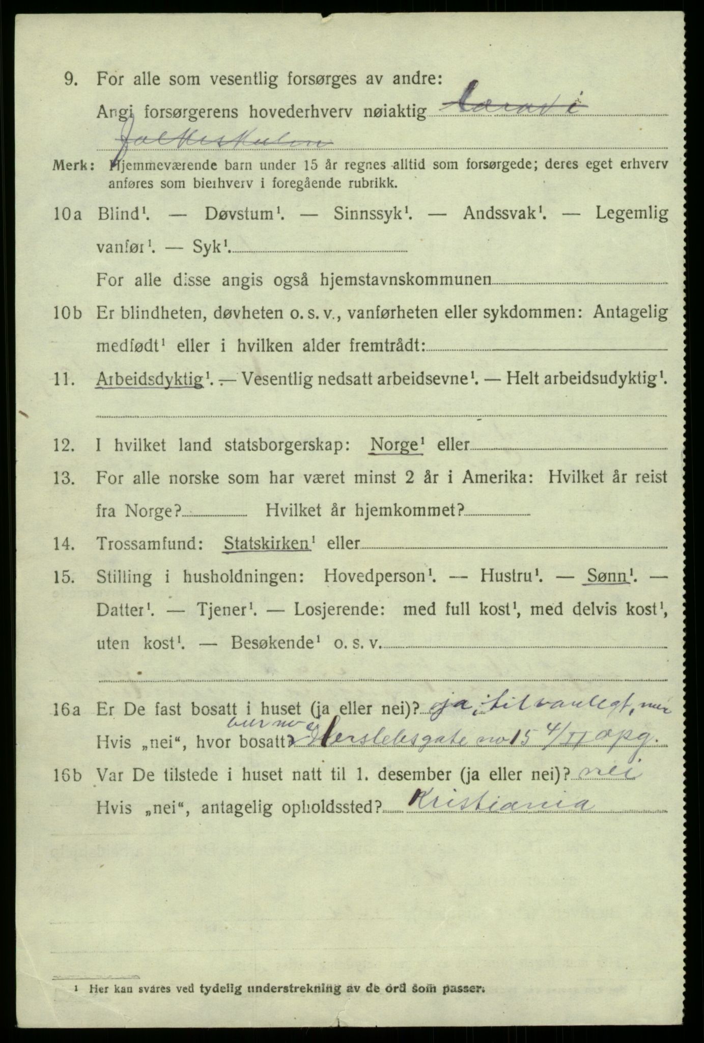 SAB, 1920 census for Granvin, 1920, p. 2357