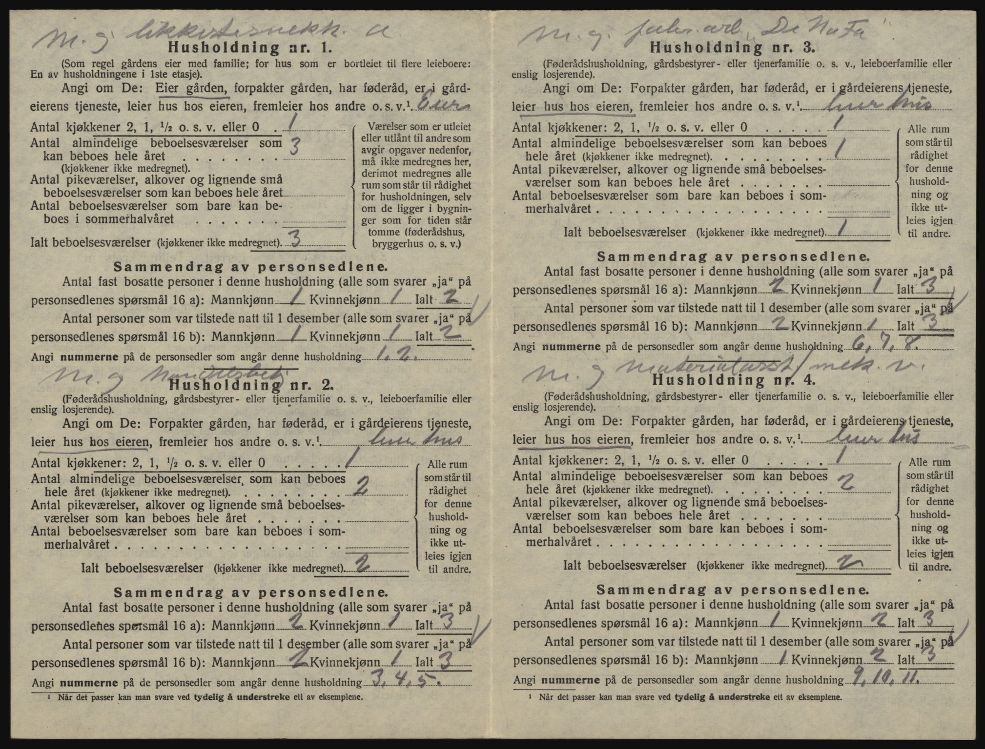 SAO, 1920 census for Glemmen, 1920, p. 1130