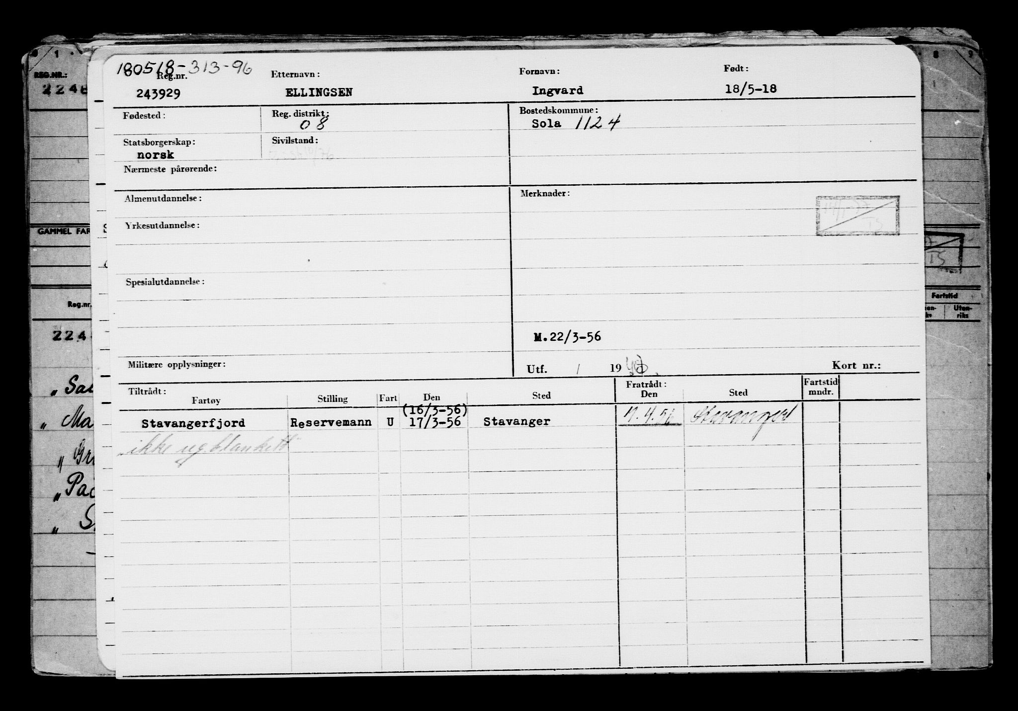 Direktoratet for sjømenn, AV/RA-S-3545/G/Gb/L0158: Hovedkort, 1918, p. 375