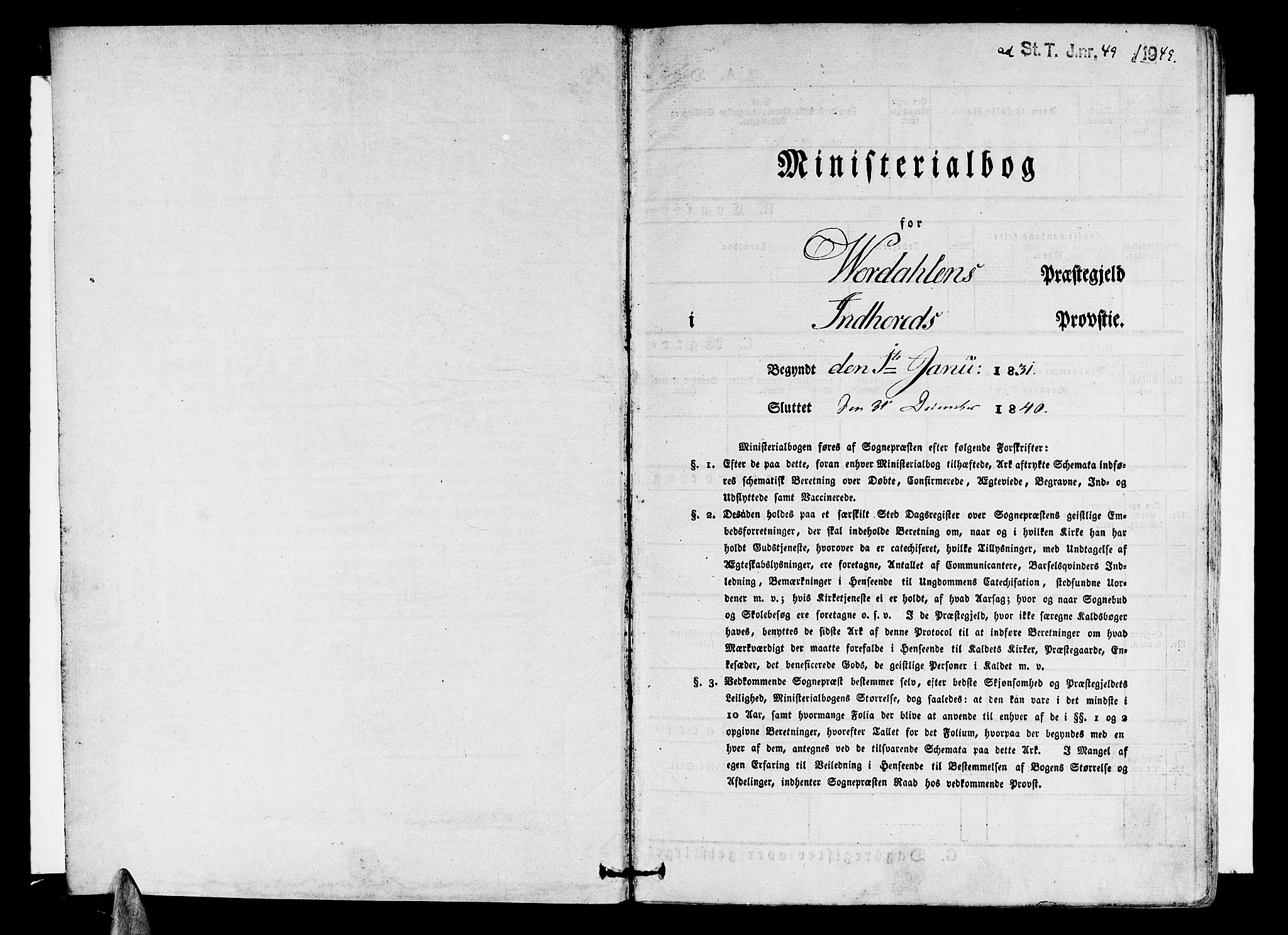 Ministerialprotokoller, klokkerbøker og fødselsregistre - Nord-Trøndelag, SAT/A-1458/723/L0238: Parish register (official) no. 723A07, 1831-1840