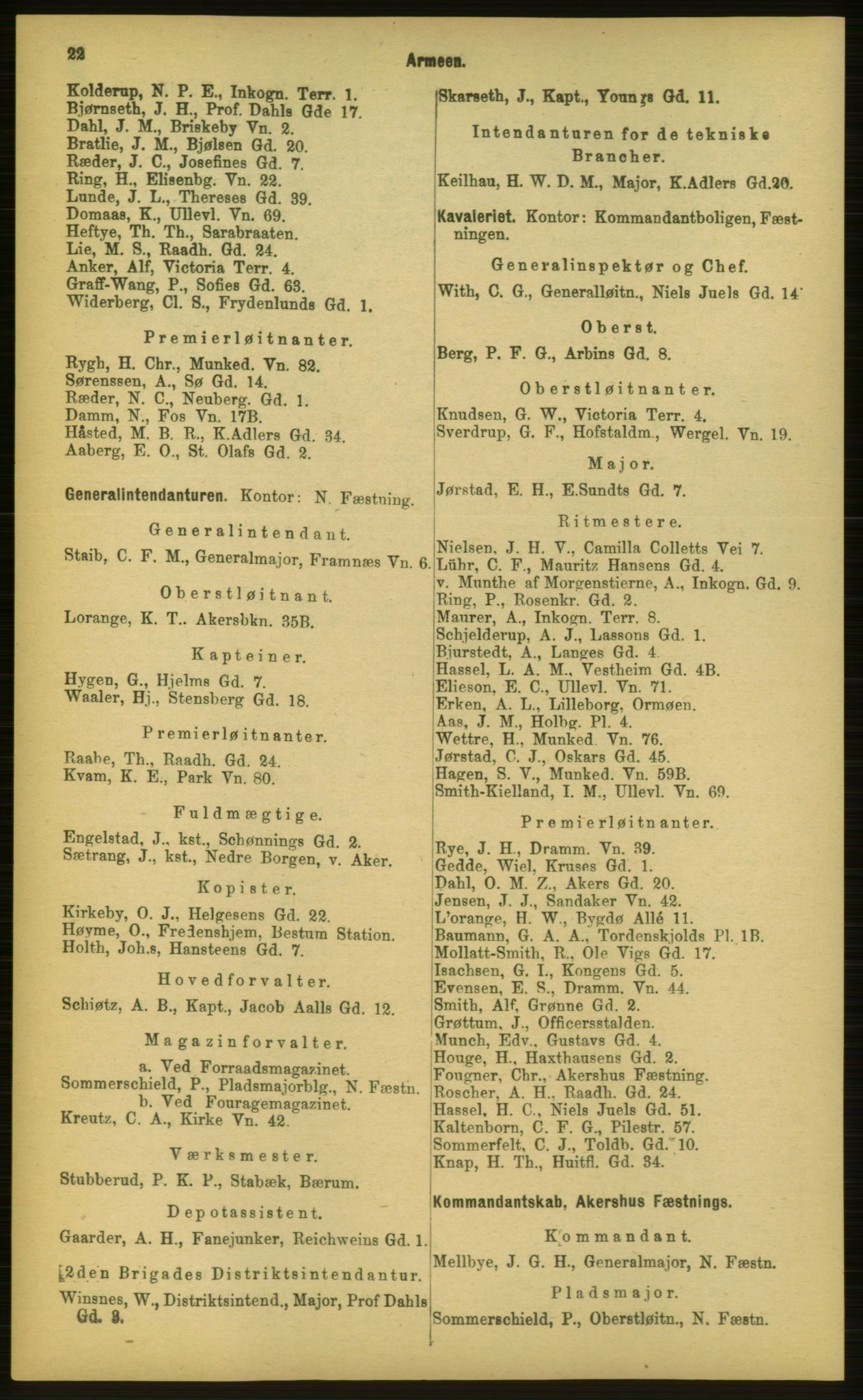 Kristiania/Oslo adressebok, PUBL/-, 1898, p. 22