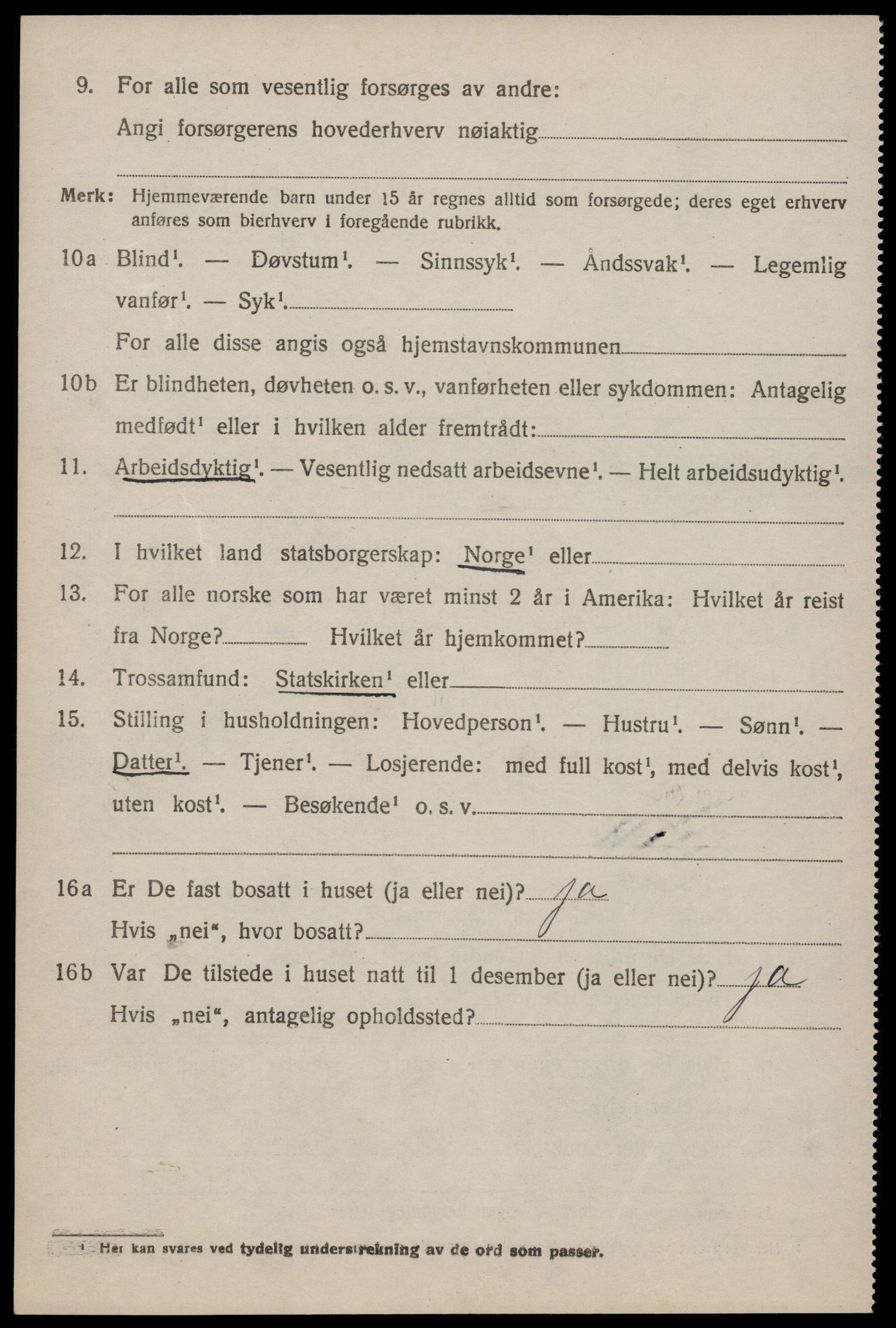 SAKO, 1920 census for Fyresdal, 1920, p. 2322