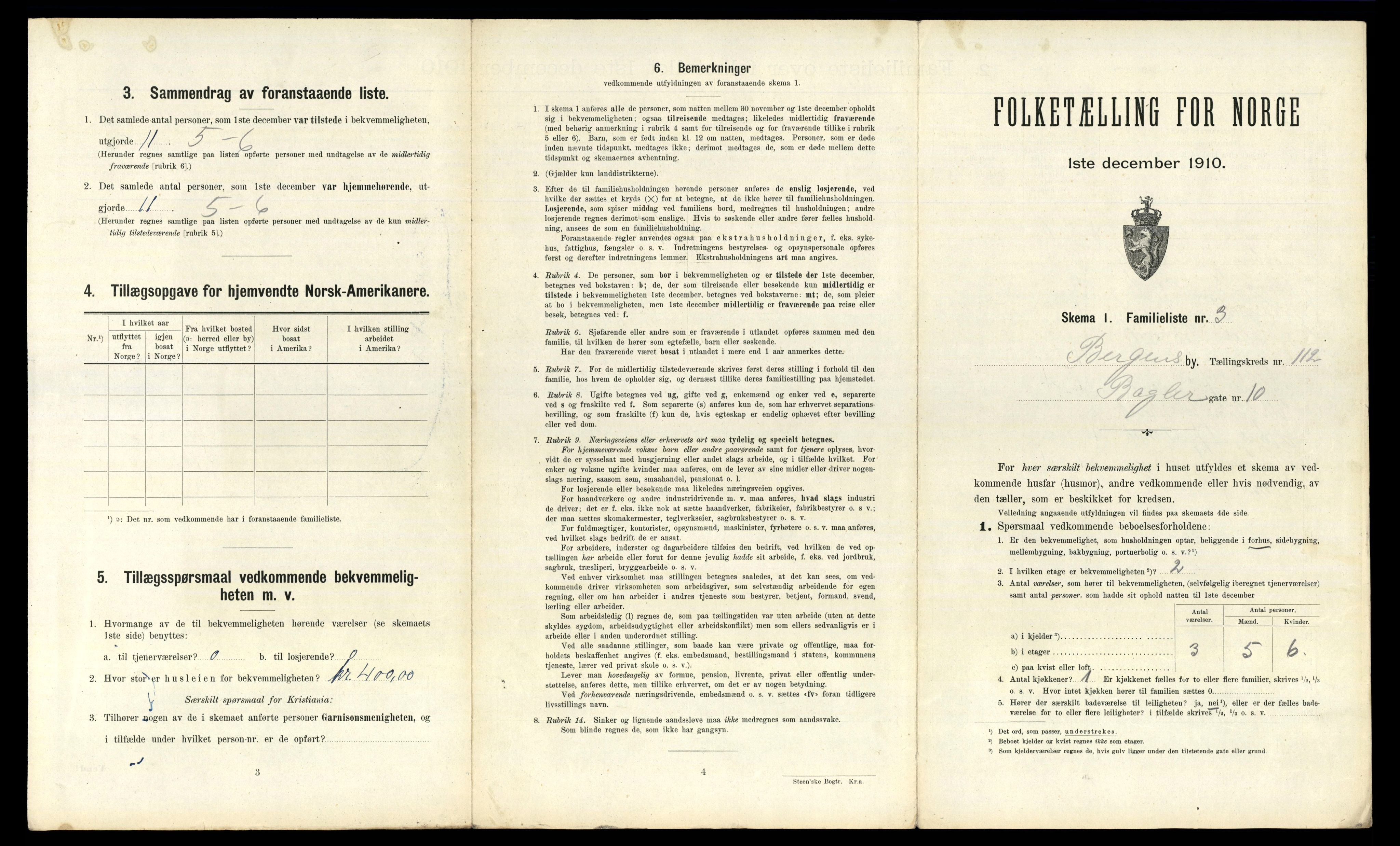 RA, 1910 census for Bergen, 1910, p. 39267