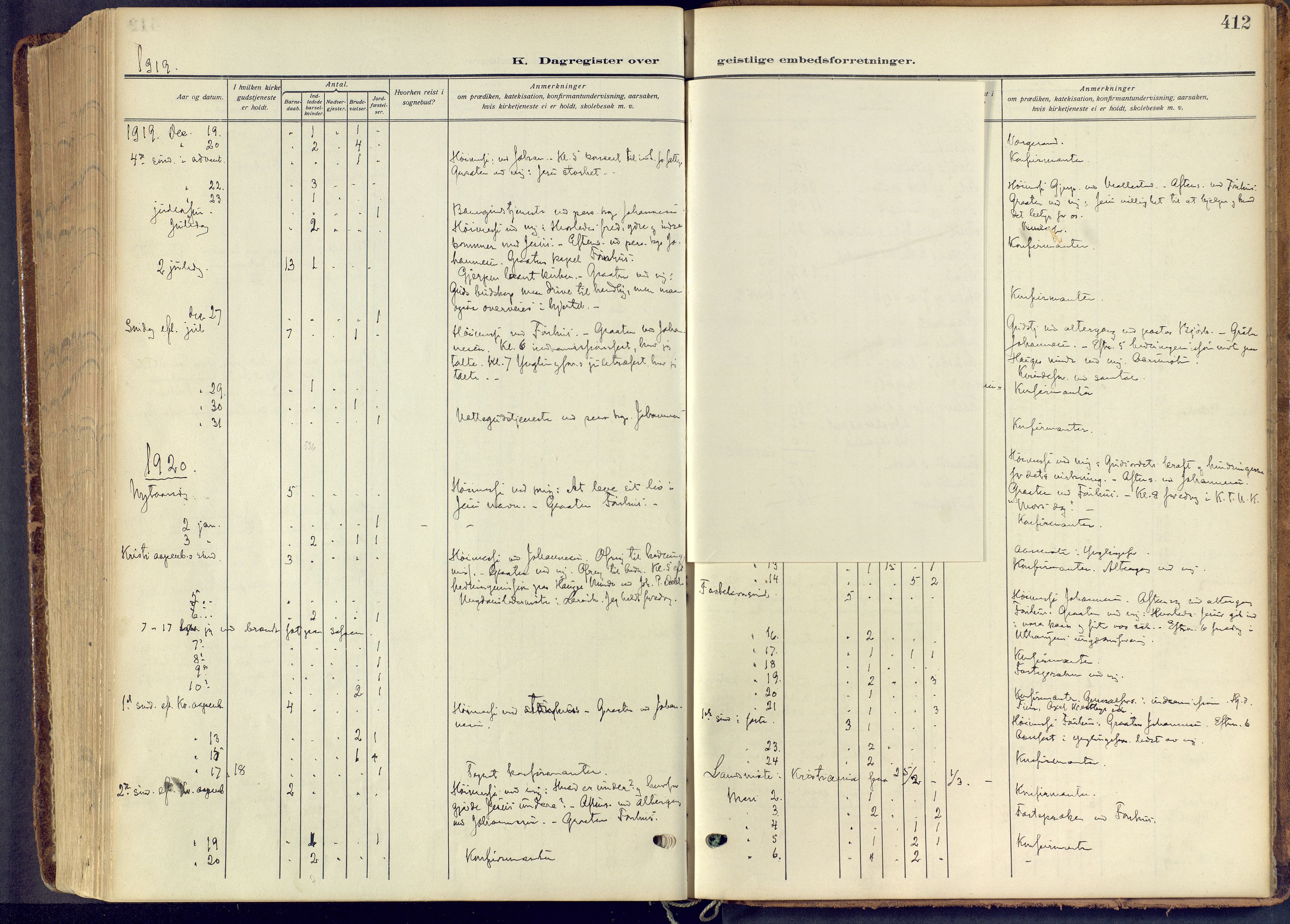 Skien kirkebøker, SAKO/A-302/F/Fa/L0013: Parish register (official) no. 13, 1915-1921, p. 412