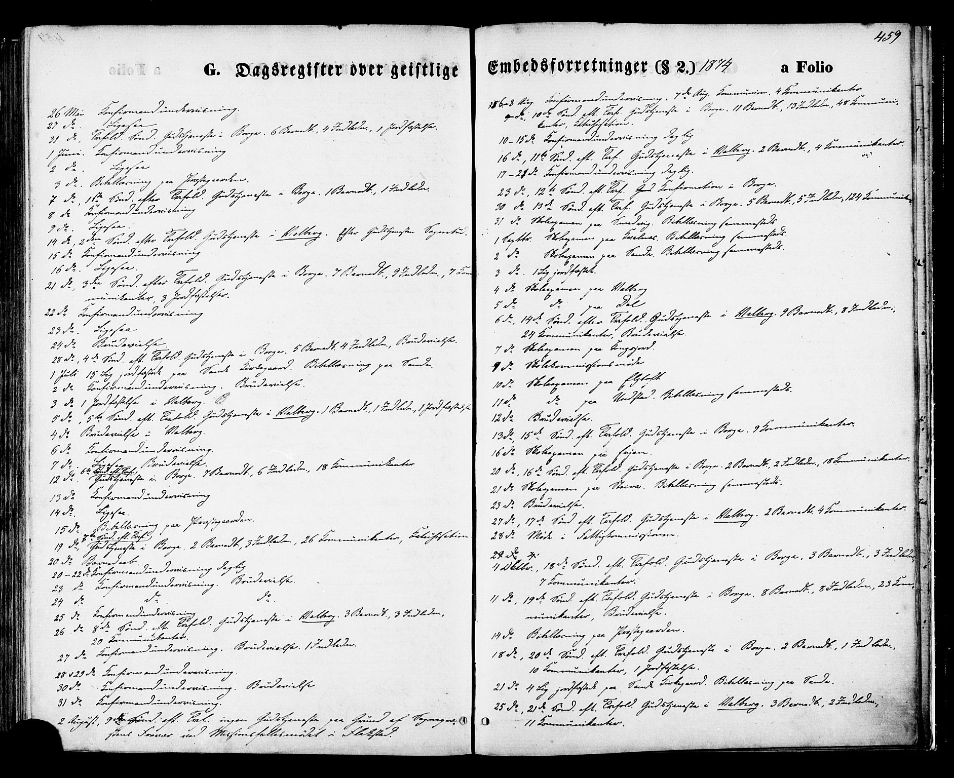 Ministerialprotokoller, klokkerbøker og fødselsregistre - Nordland, SAT/A-1459/880/L1132: Parish register (official) no. 880A06, 1869-1887, p. 459