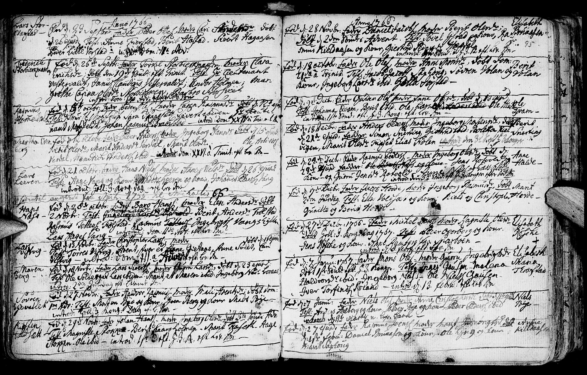 Ministerialprotokoller, klokkerbøker og fødselsregistre - Nord-Trøndelag, SAT/A-1458/730/L0273: Parish register (official) no. 730A02, 1762-1802, p. 95
