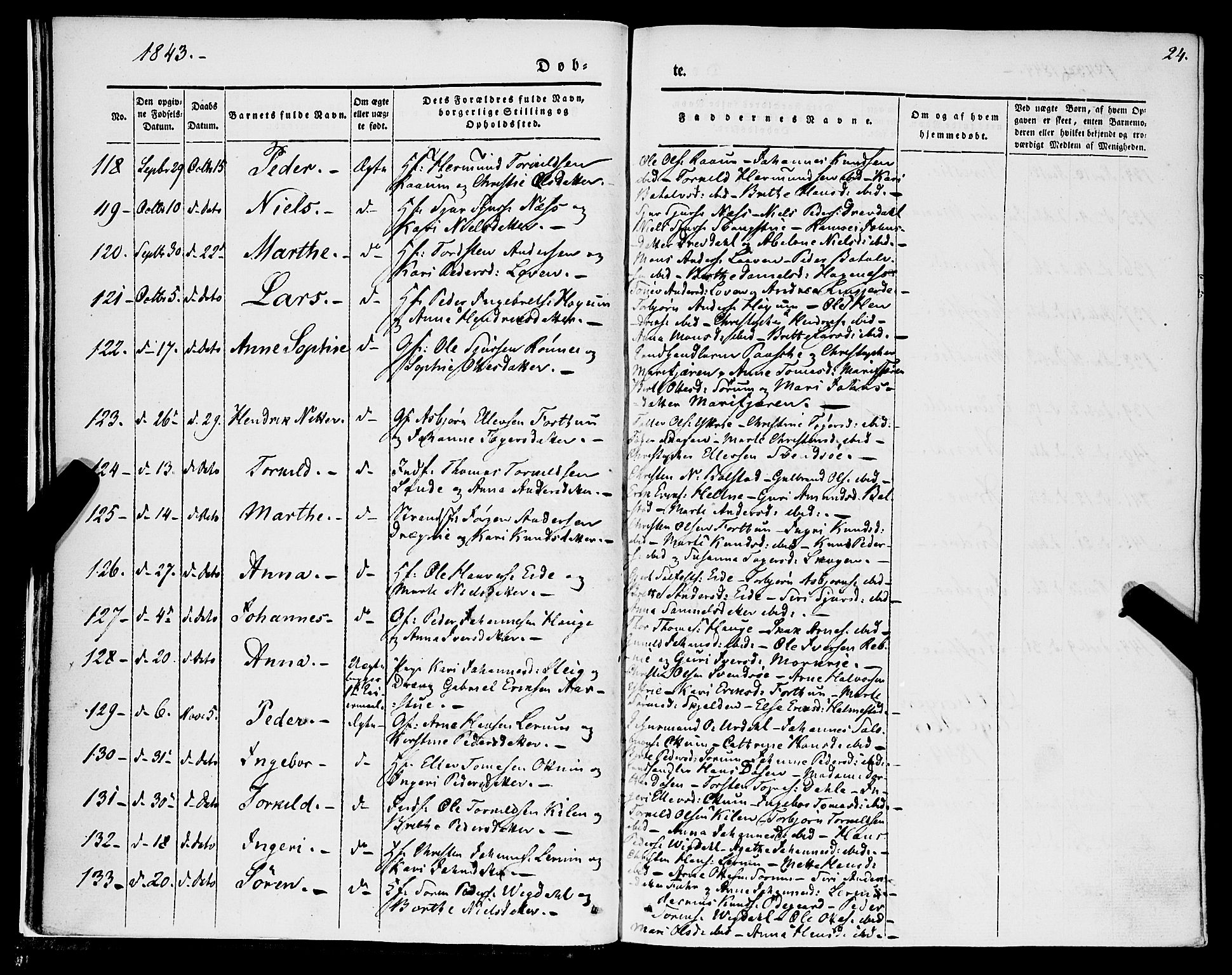 Luster sokneprestembete, AV/SAB-A-81101/H/Haa/Haaa/L0006: Parish register (official) no. A 6, 1840-1848, p. 24