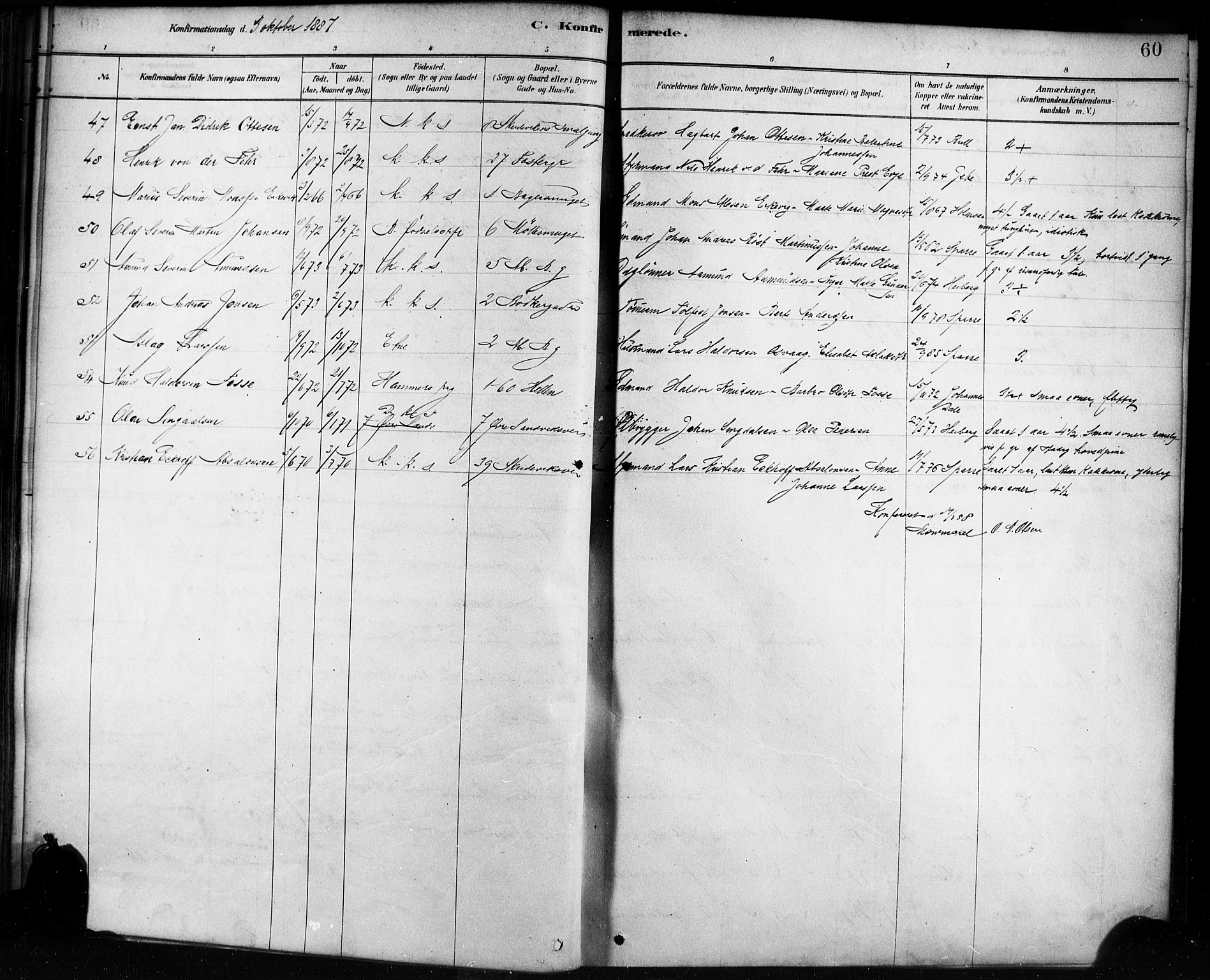 Sandviken Sokneprestembete, AV/SAB-A-77601/H/Ha/L0002: Parish register (official) no. A 2, 1878-1896, p. 60