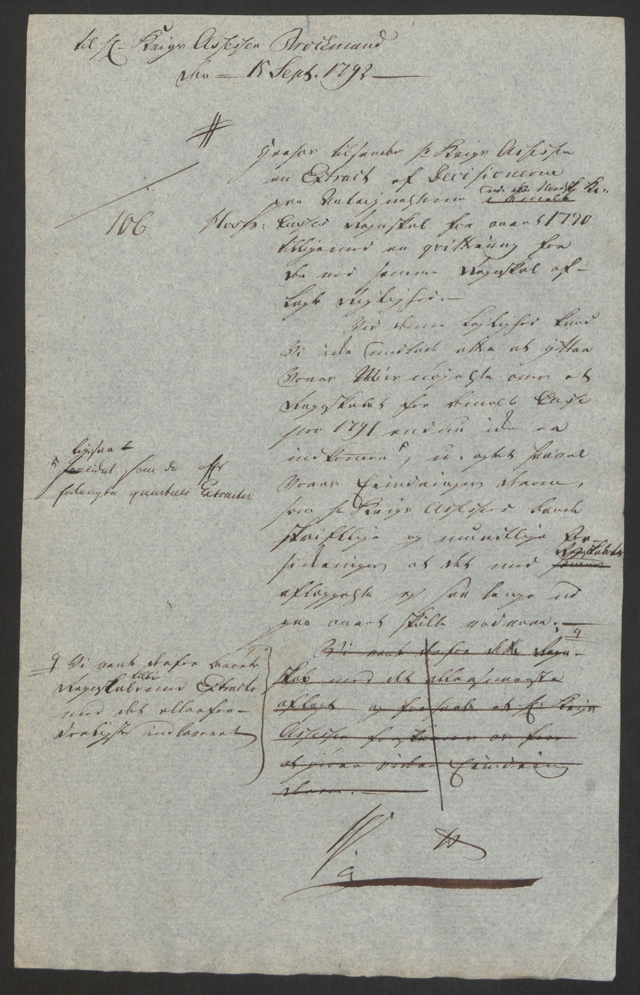 Forsvaret, Den norske kvesthuskasse/krigshospitalkasse, AV/RA-RAFA-1887/F/Fa/L0008: Konsepter, 1790-1793, p. 925