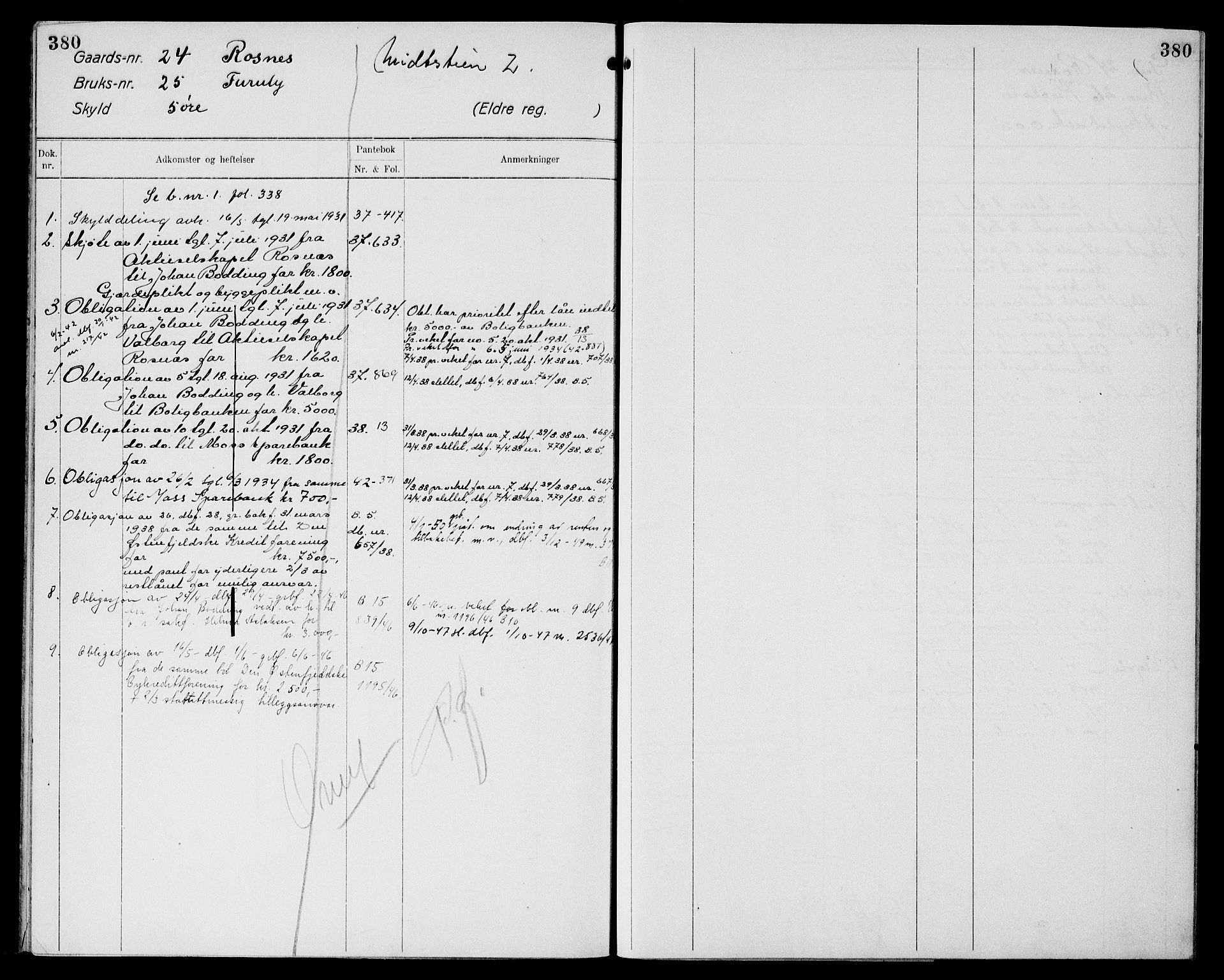 Moss sorenskriveri, AV/SAO-A-10168: Mortgage register no. XI 3, 1769-1961, p. 380
