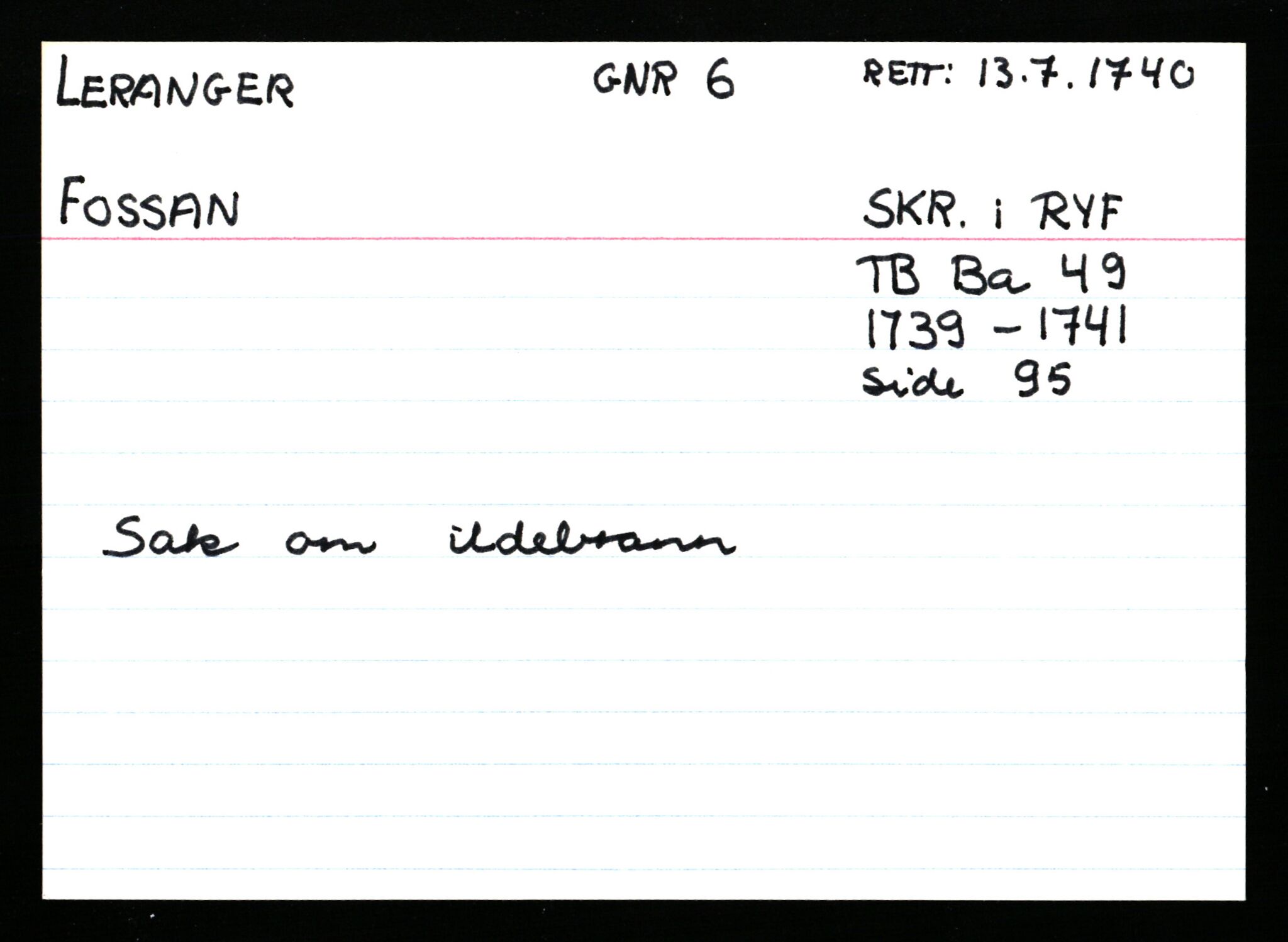 Statsarkivet i Stavanger, AV/SAST-A-101971/03/Y/Ym/L0035: Åstedskort sortert etter gårdsnavn: Leiranger - Lindanger, 1600-1950, p. 101