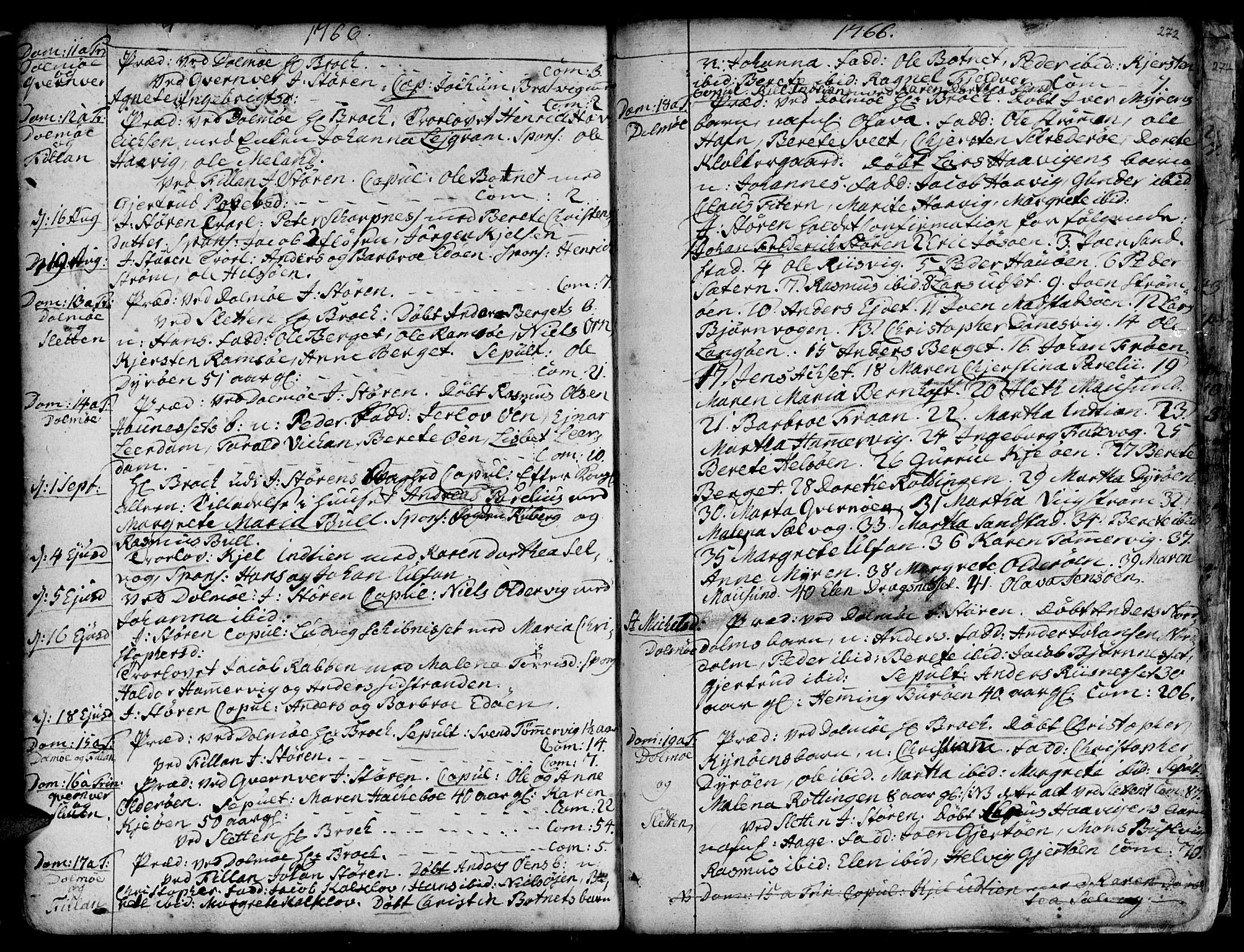 Ministerialprotokoller, klokkerbøker og fødselsregistre - Sør-Trøndelag, SAT/A-1456/634/L0525: Parish register (official) no. 634A01, 1736-1775, p. 272