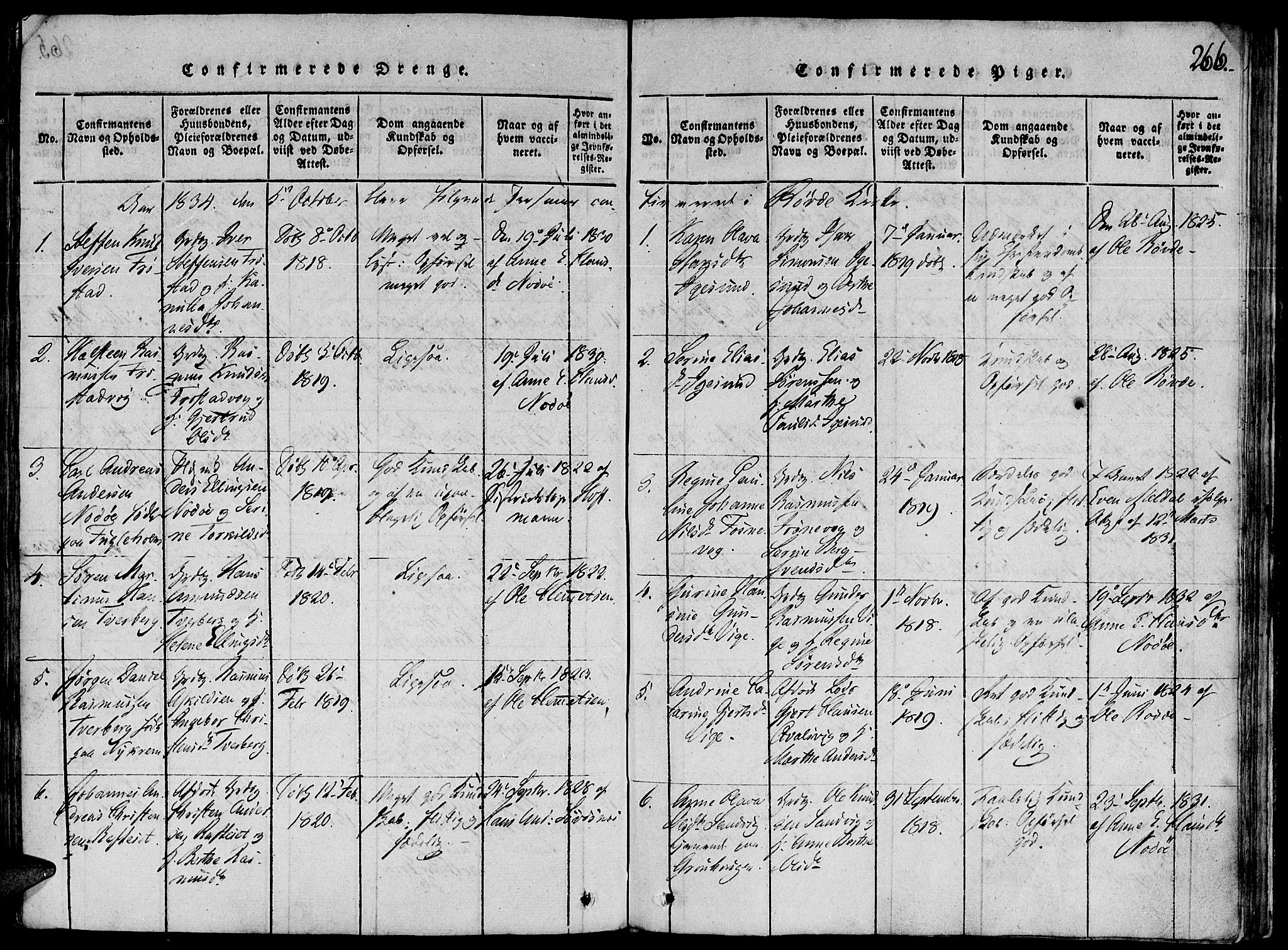 Ministerialprotokoller, klokkerbøker og fødselsregistre - Møre og Romsdal, AV/SAT-A-1454/507/L0069: Parish register (official) no. 507A04, 1816-1841, p. 266