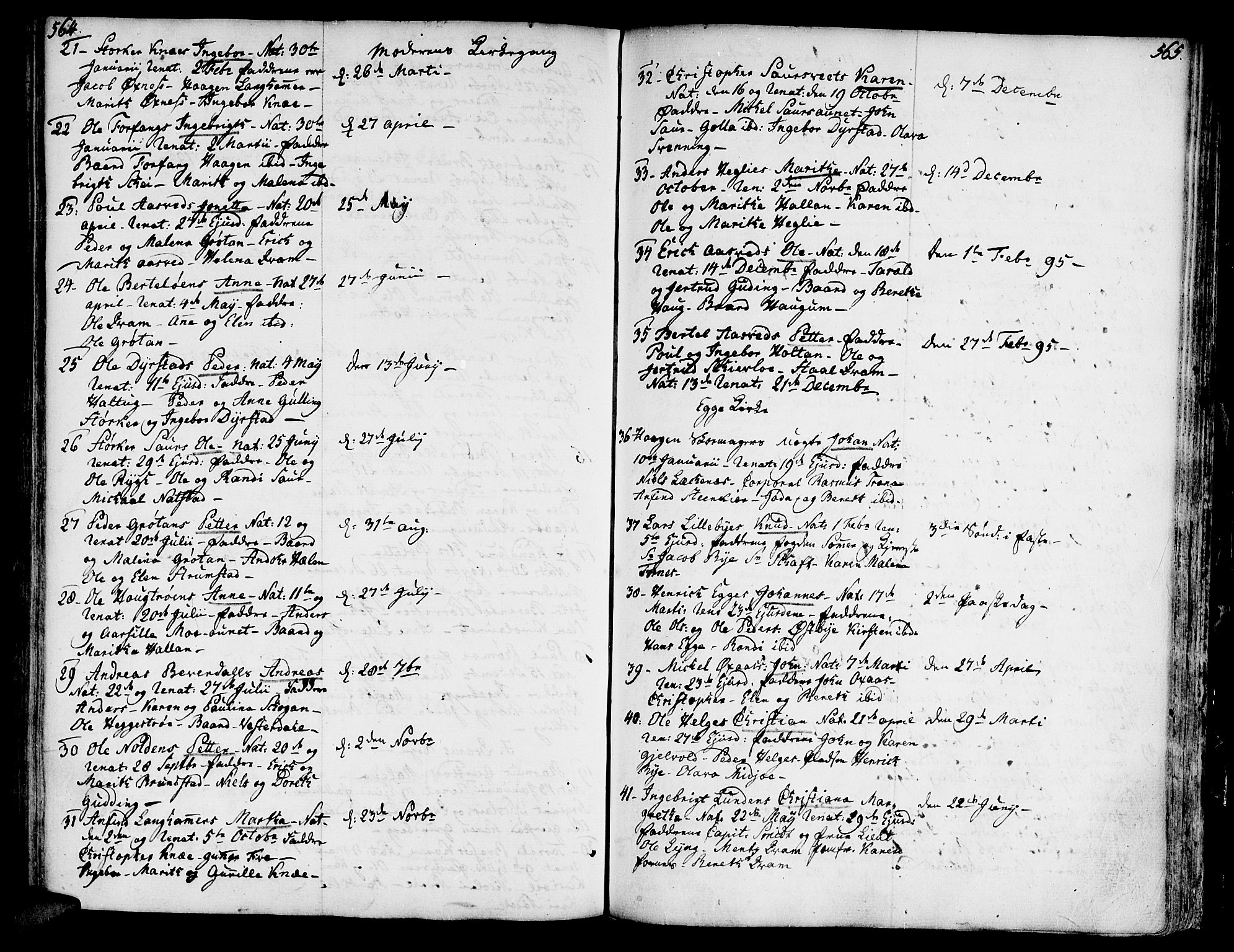 Ministerialprotokoller, klokkerbøker og fødselsregistre - Nord-Trøndelag, SAT/A-1458/746/L0440: Parish register (official) no. 746A02, 1760-1815, p. 564-565