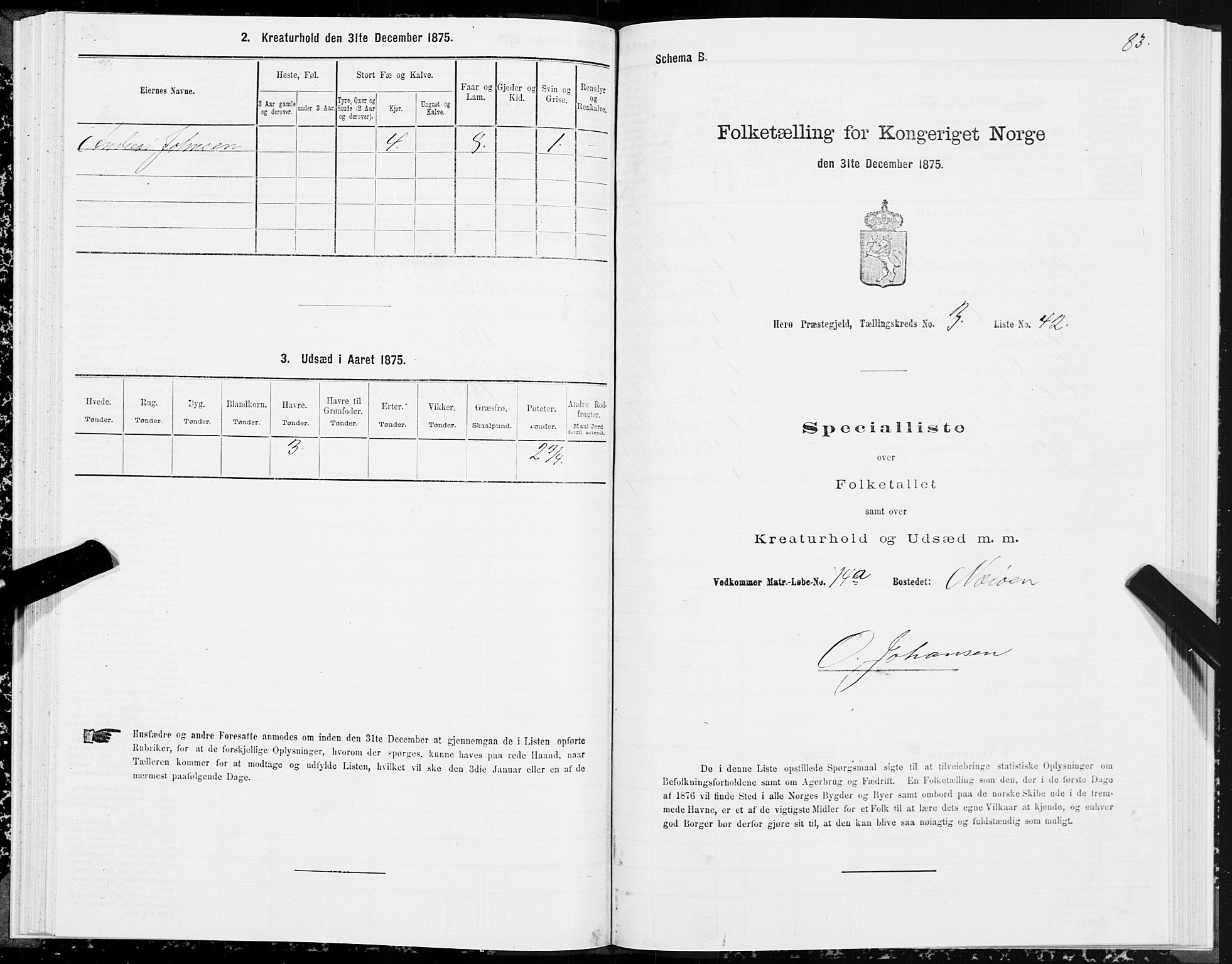 SAT, 1875 census for 1515P Herøy, 1875, p. 2083