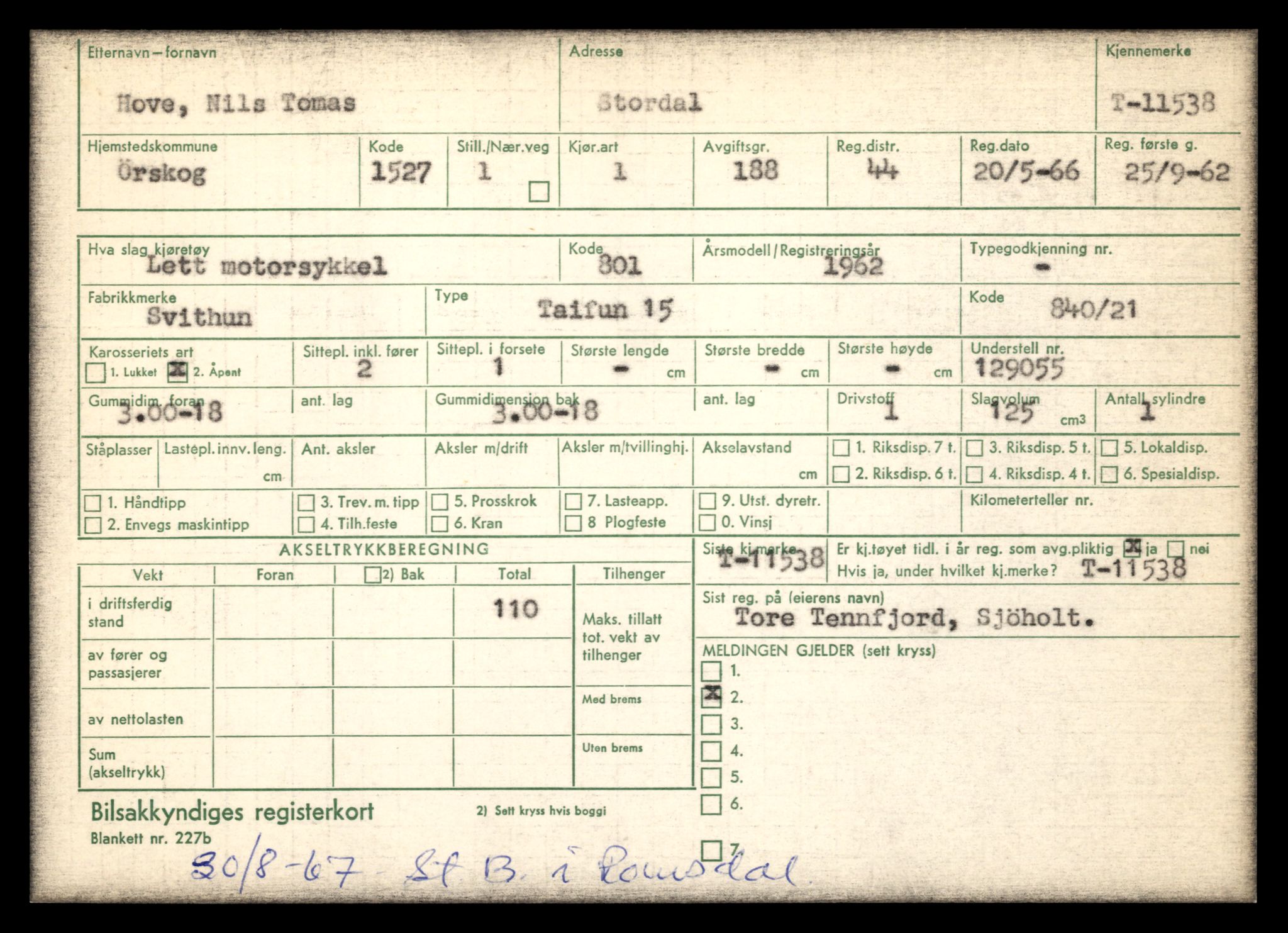 Møre og Romsdal vegkontor - Ålesund trafikkstasjon, AV/SAT-A-4099/F/Fe/L0029: Registreringskort for kjøretøy T 11430 - T 11619, 1927-1998, p. 1932