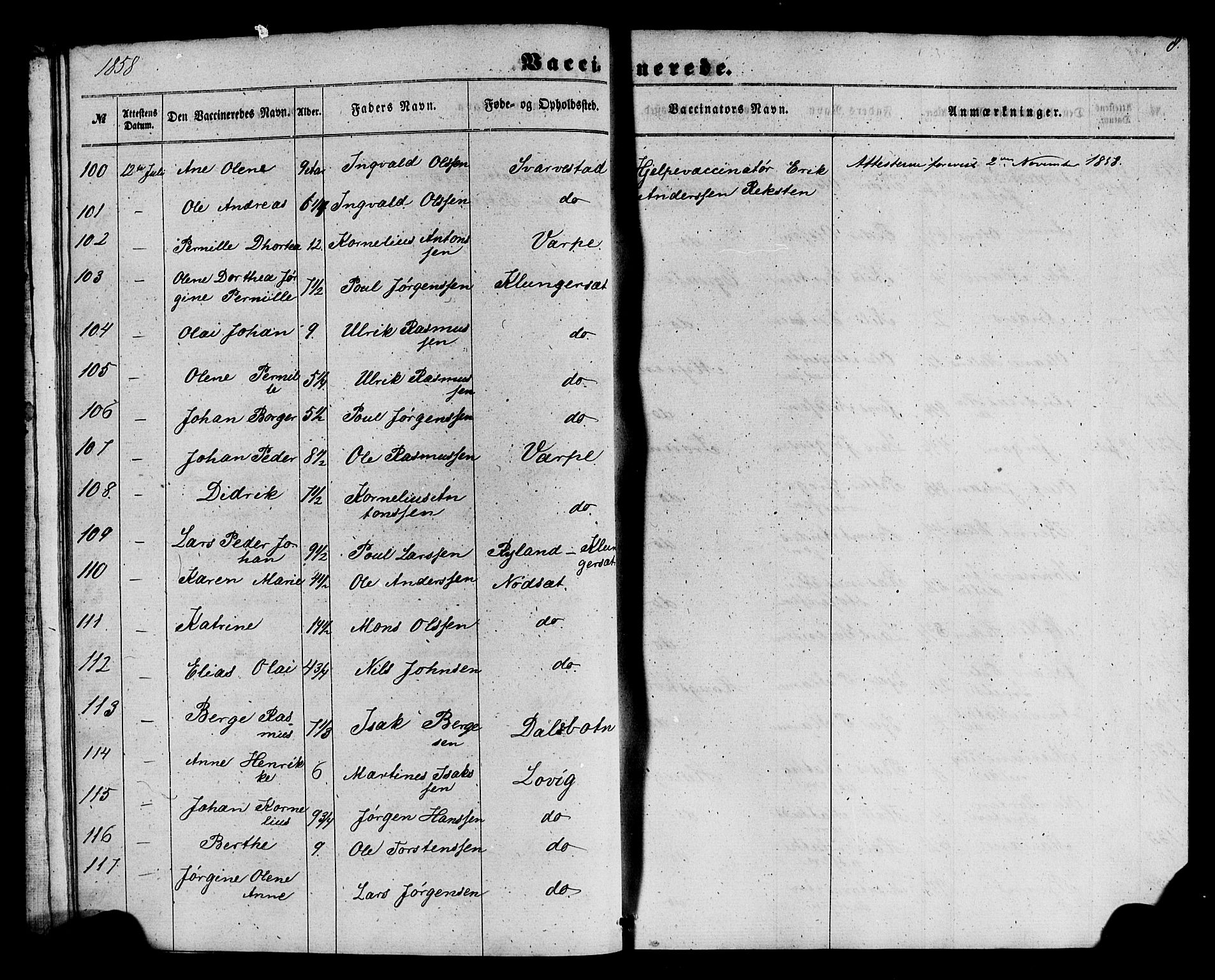 Kinn sokneprestembete, AV/SAB-A-80801/H/Haa/Haaa/L0017: Parish register (official) no. A 17, 1858-1867, p. 8