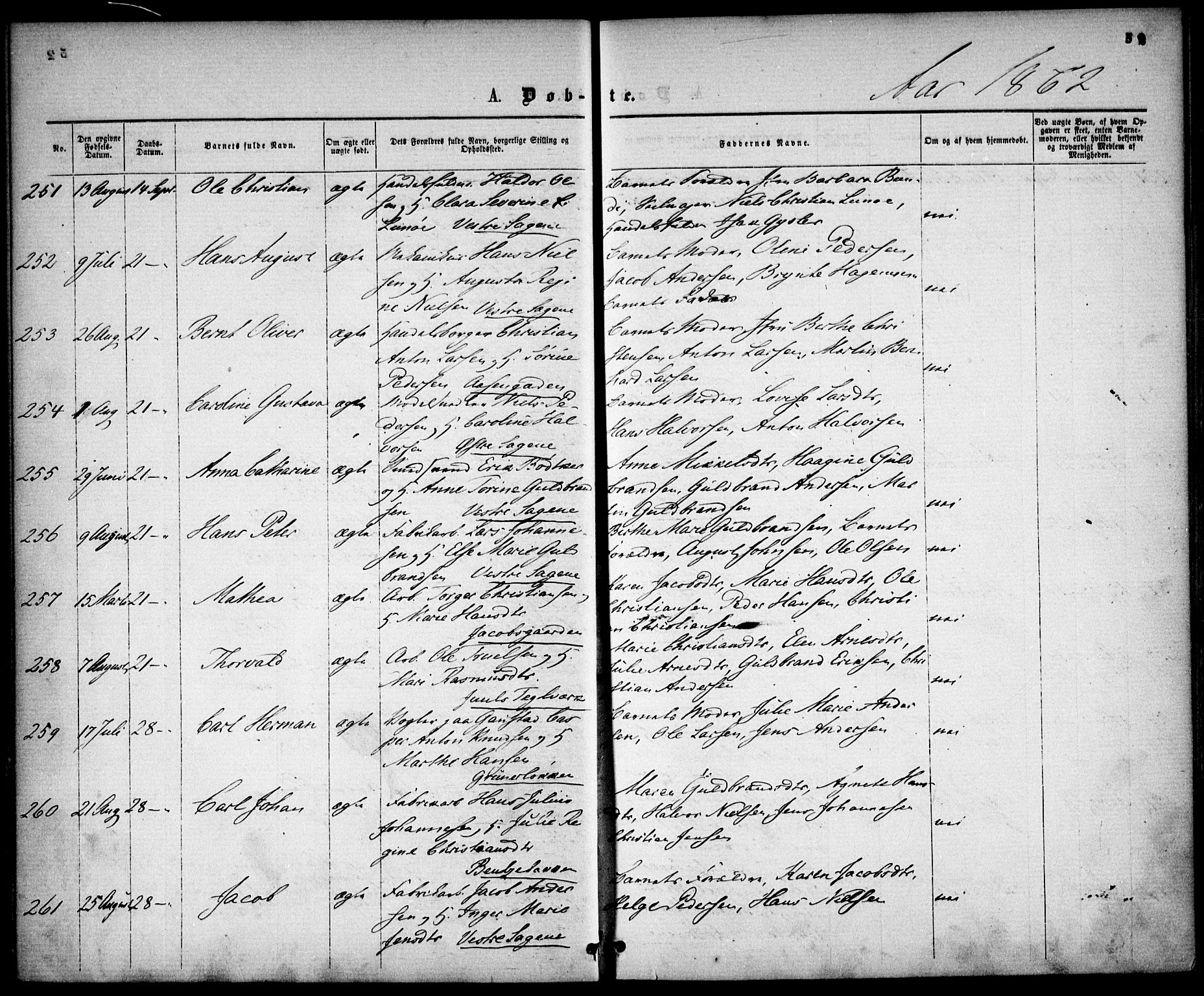 Gamle Aker prestekontor Kirkebøker, AV/SAO-A-10617a/F/L0001: Parish register (official) no. 1, 1861-1865, p. 52