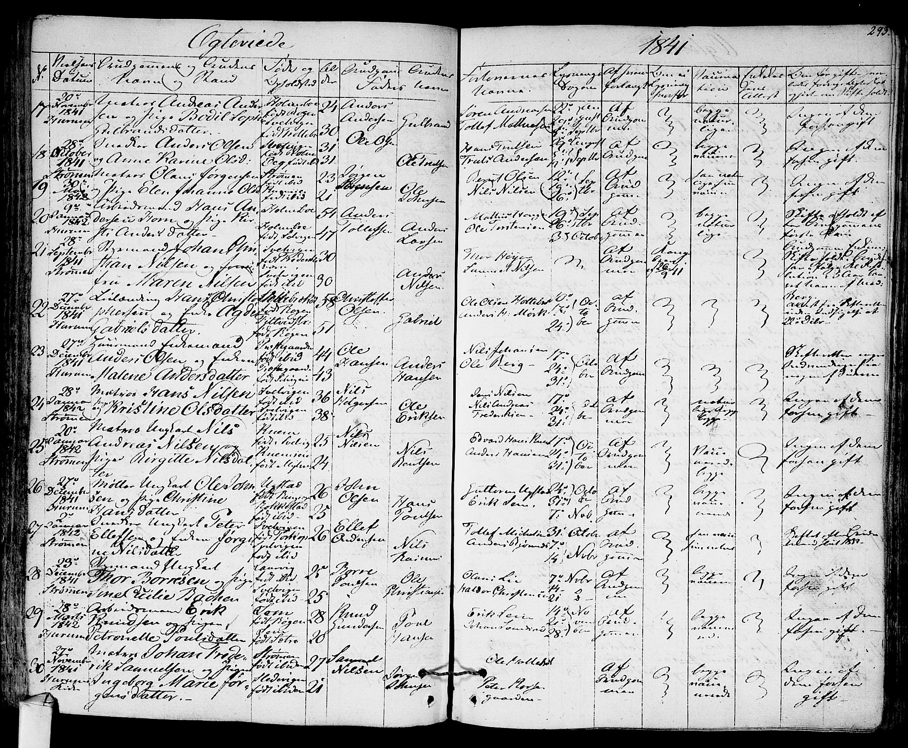 Hurum kirkebøker, SAKO/A-229/F/Fa/L0010: Parish register (official) no. 10, 1827-1846, p. 293