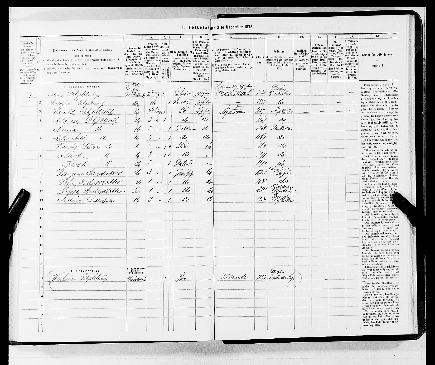 SAB, 1875 census for 1301 Bergen, 1875, p. 3555