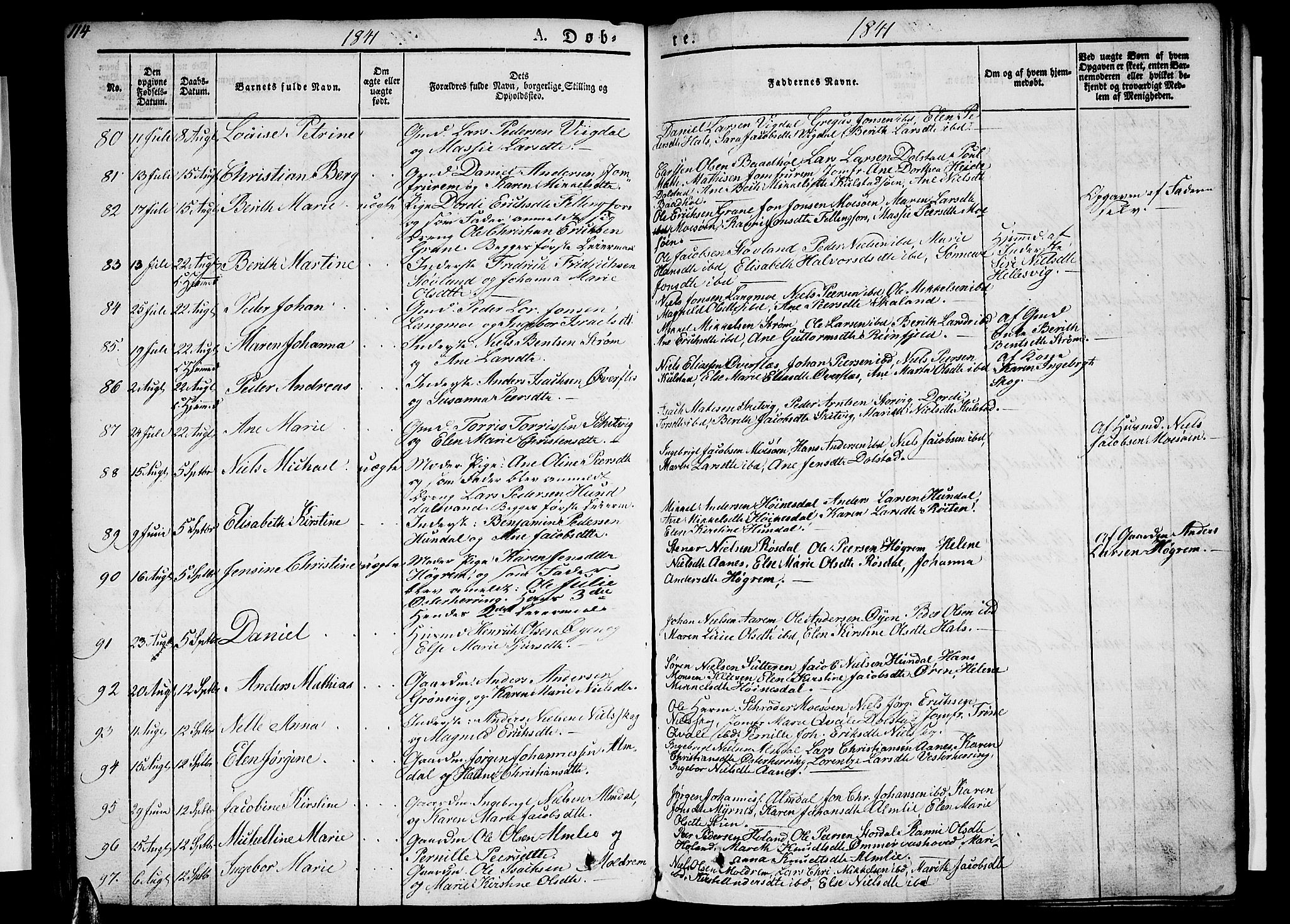 Ministerialprotokoller, klokkerbøker og fødselsregistre - Nordland, SAT/A-1459/820/L0289: Parish register (official) no. 820A10, 1826-1845, p. 114