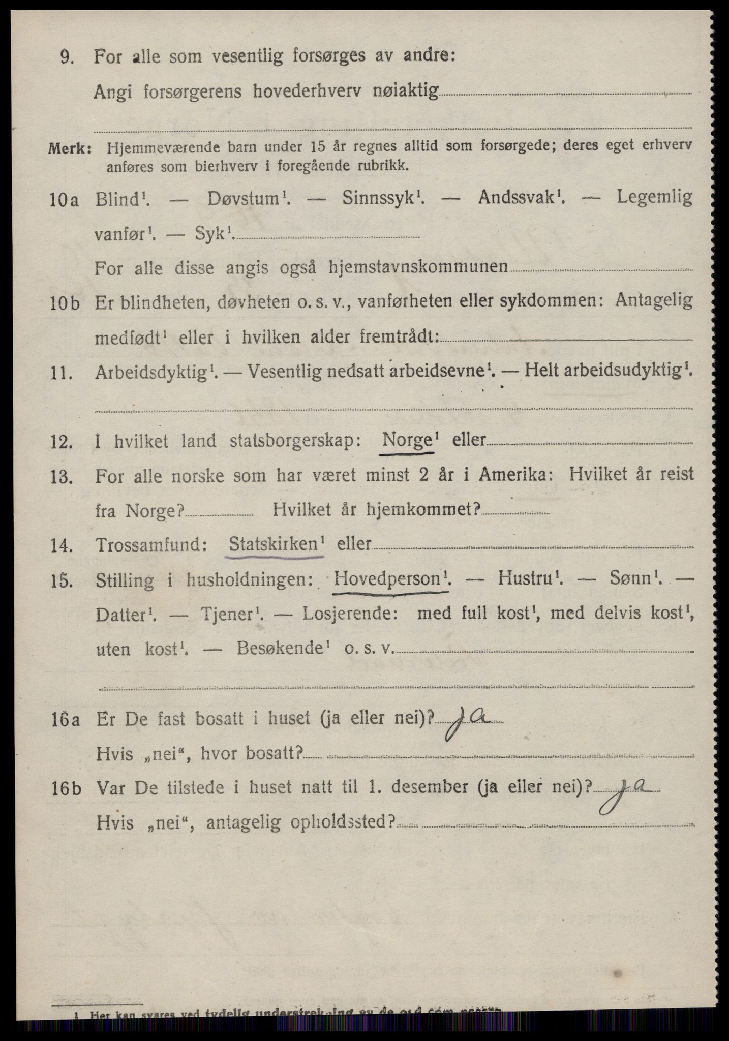 SAT, 1920 census for Ulstein, 1920, p. 5331