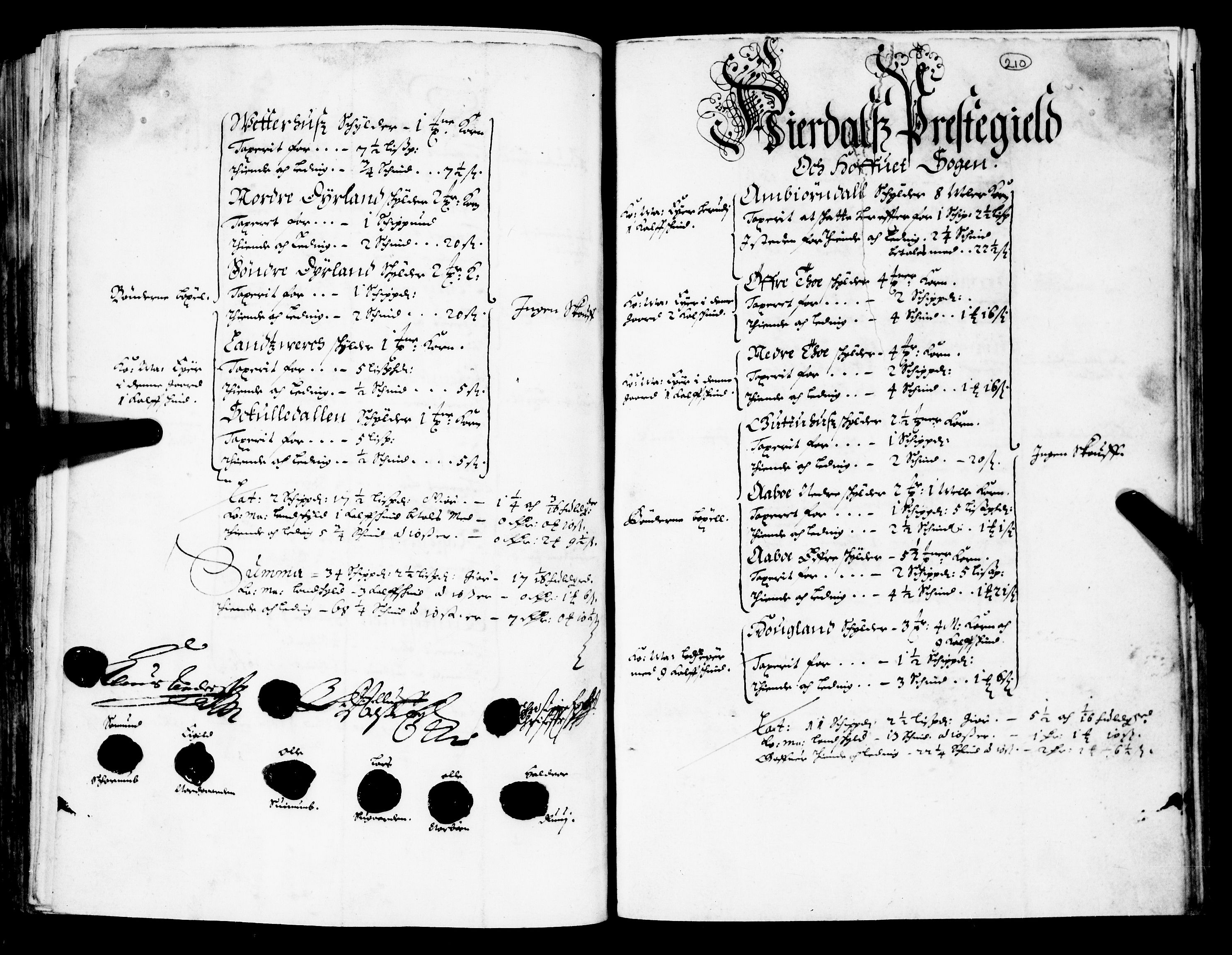 Rentekammeret inntil 1814, Realistisk ordnet avdeling, AV/RA-EA-4070/N/Nb/Nba/L0026: Nedre og Øvre Telemark fogderi, 1667, p. 209b-210a