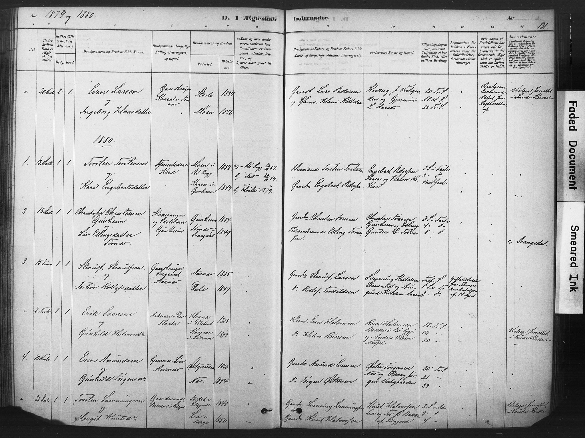 Sauherad kirkebøker, SAKO/A-298/F/Fb/L0002: Parish register (official) no. II 2, 1878-1901, p. 131