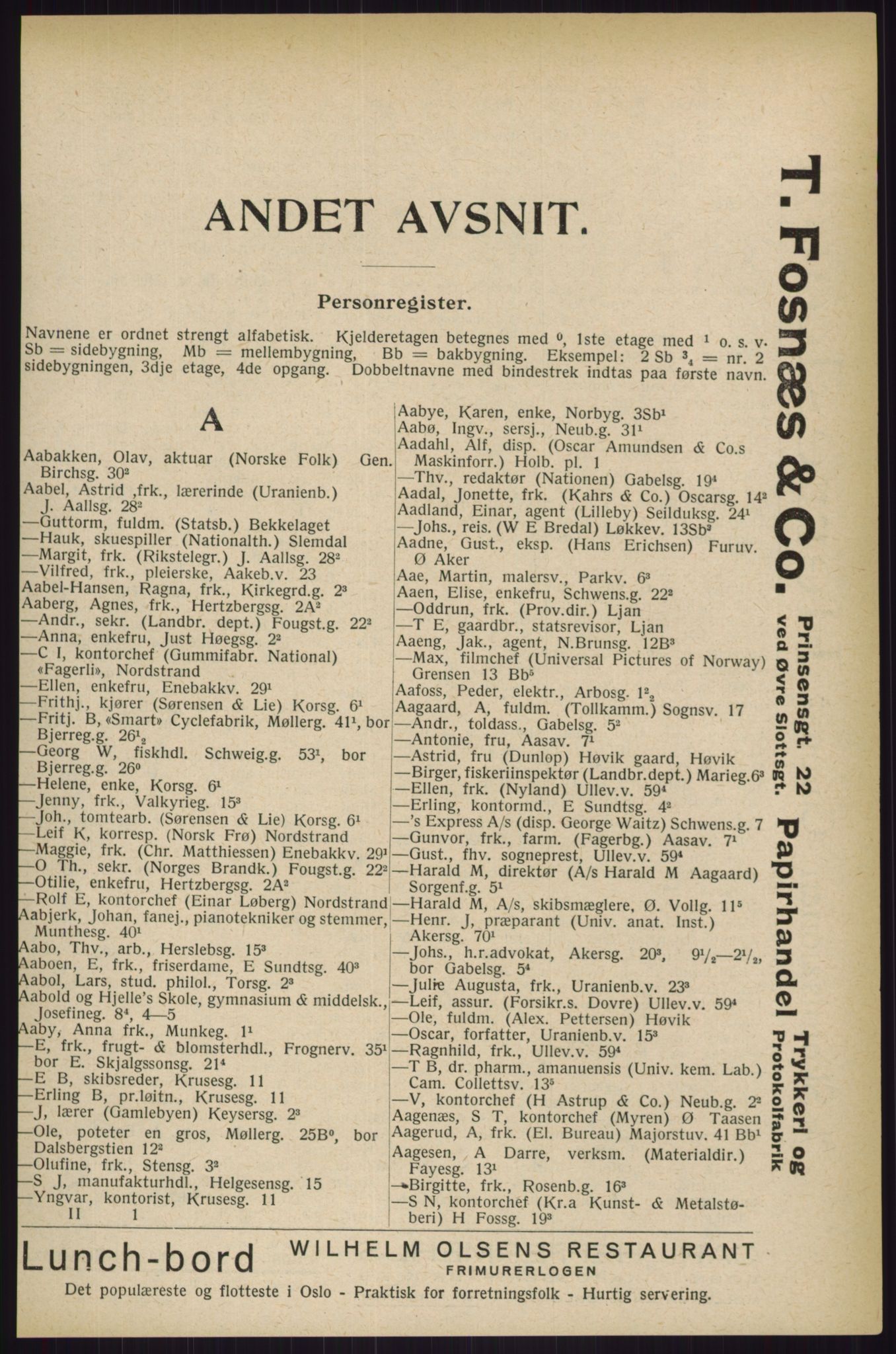 Kristiania/Oslo adressebok, PUBL/-, 1927, p. 65
