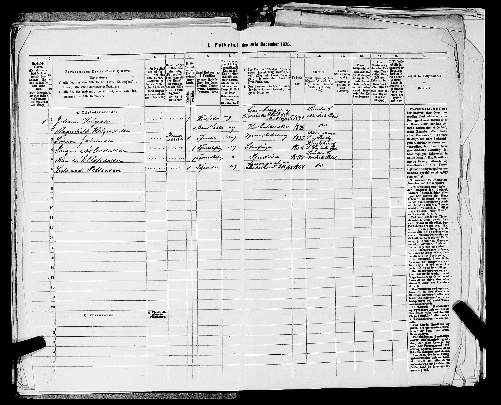 SAKO, 1875 census for 0613L Norderhov/Norderhov, Haug og Lunder, 1875, p. 1495