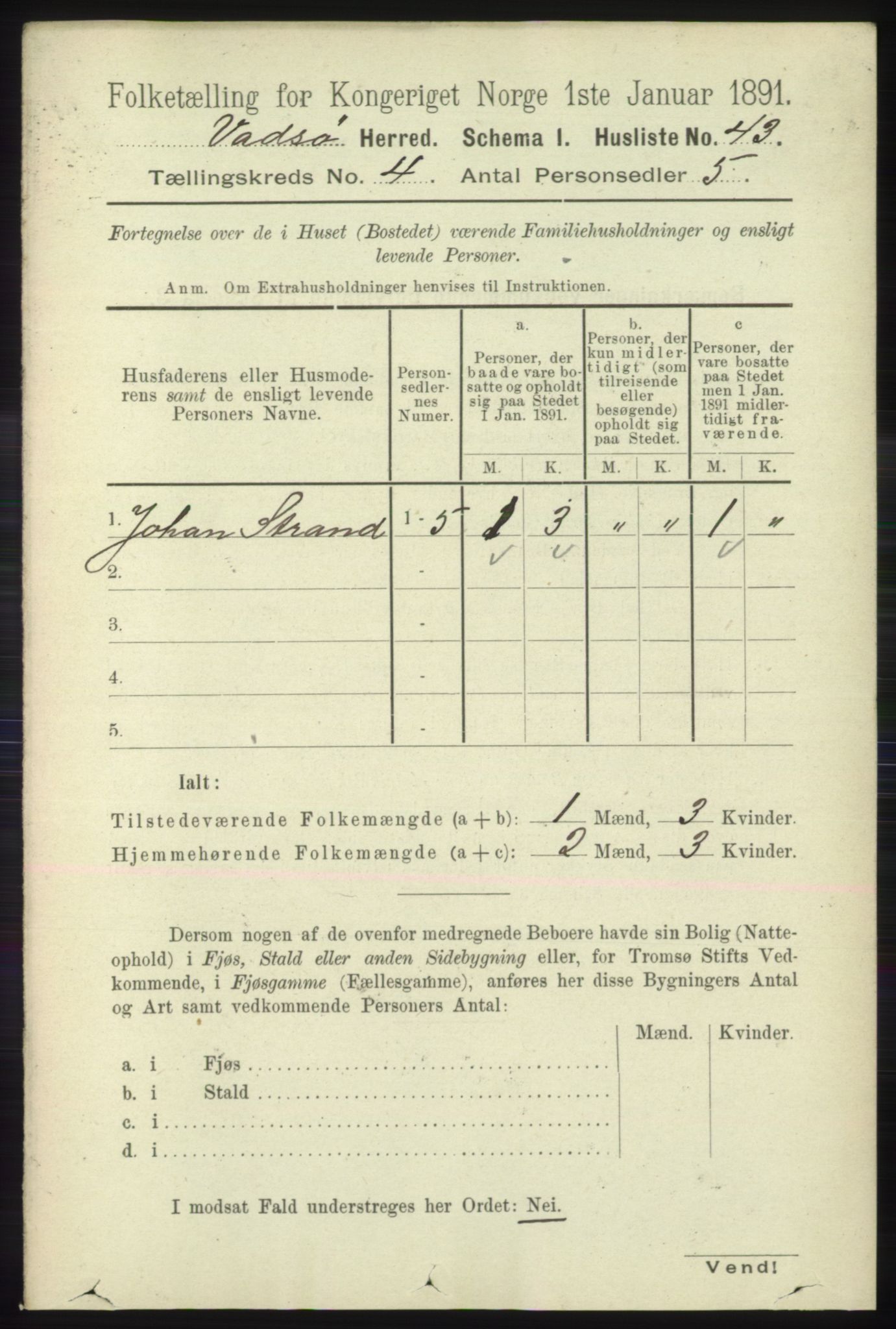 RA, 1891 census for 2029 Vadsø, 1891, p. 1186