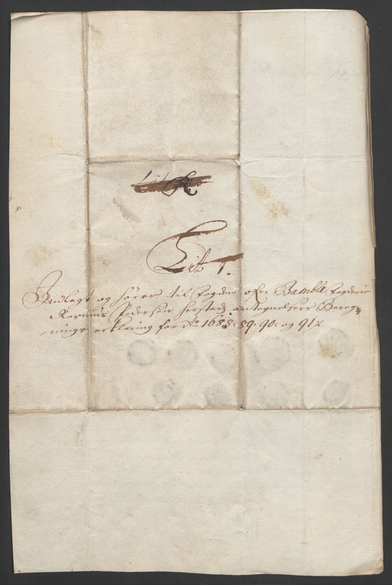 Rentekammeret inntil 1814, Reviderte regnskaper, Fogderegnskap, AV/RA-EA-4092/R34/L2053: Fogderegnskap Bamble, 1693, p. 307