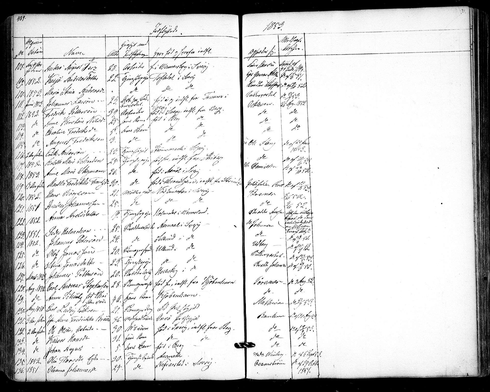 Halden prestekontor Kirkebøker, AV/SAO-A-10909/F/Fa/L0006: Parish register (official) no. I 6, 1845-1856, p. 489