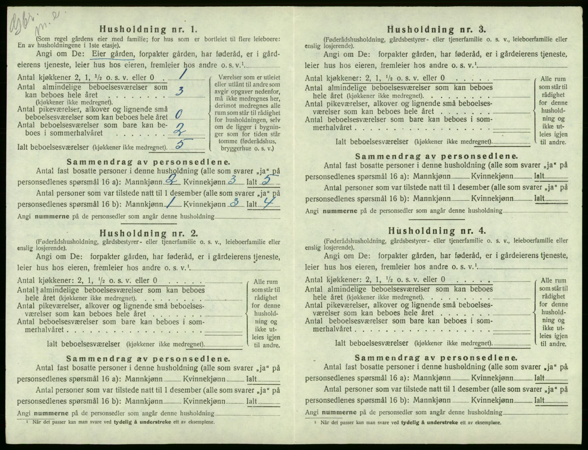 SAB, 1920 census for Austevoll, 1920, p. 485