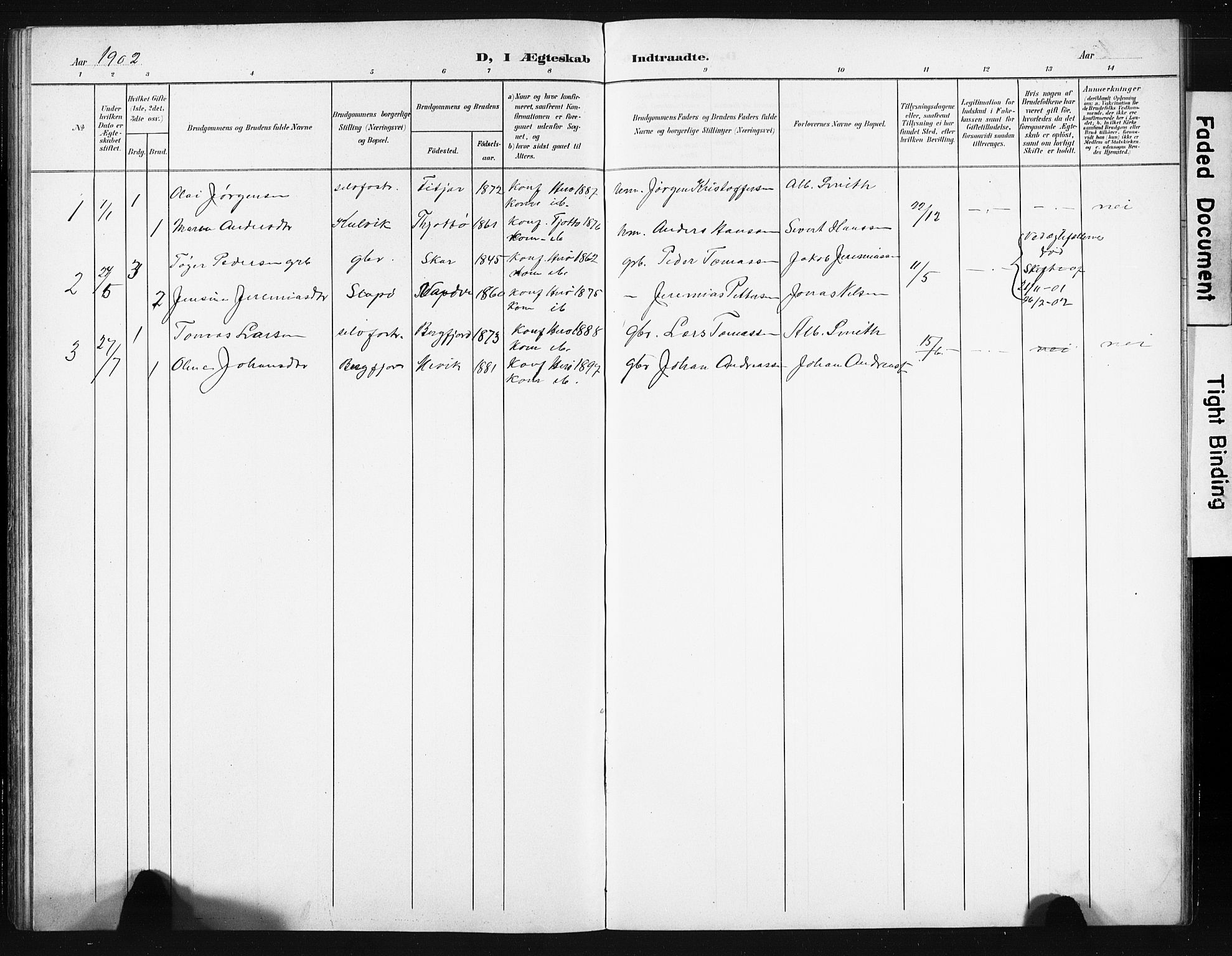 Ministerialprotokoller, klokkerbøker og fødselsregistre - Nordland, AV/SAT-A-1459/836/L0538: Parish register (copy) no. 836C02, 1901-1917