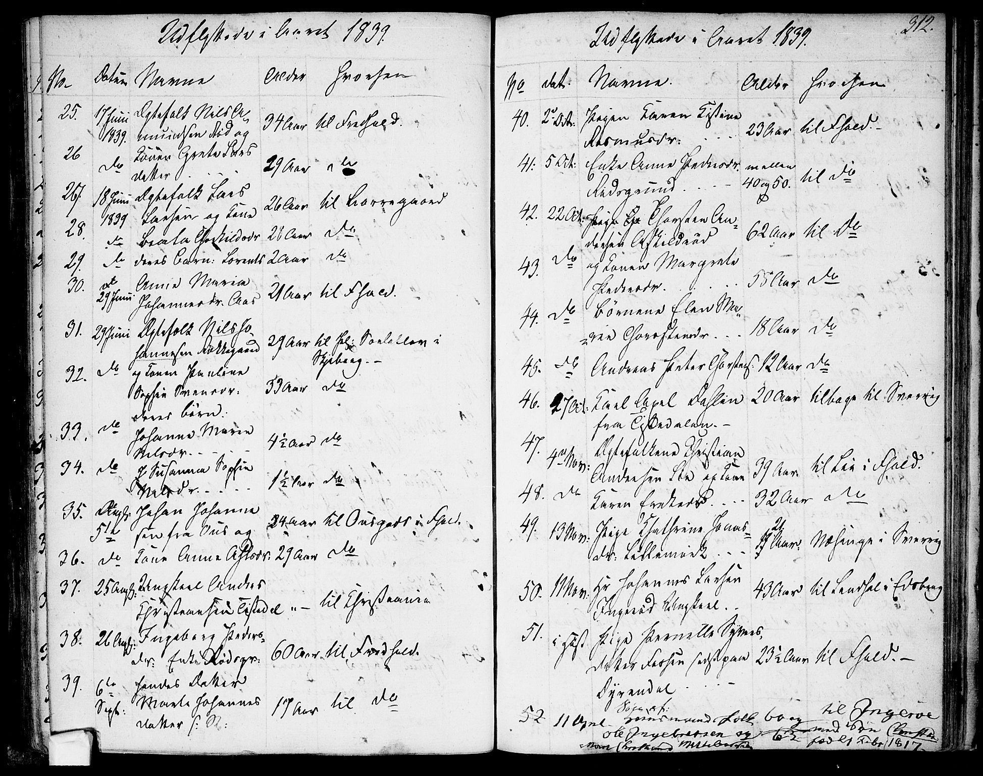 Berg prestekontor Kirkebøker, SAO/A-10902/F/Fa/L0003: Parish register (official) no. I 3, 1832-1842, p. 312