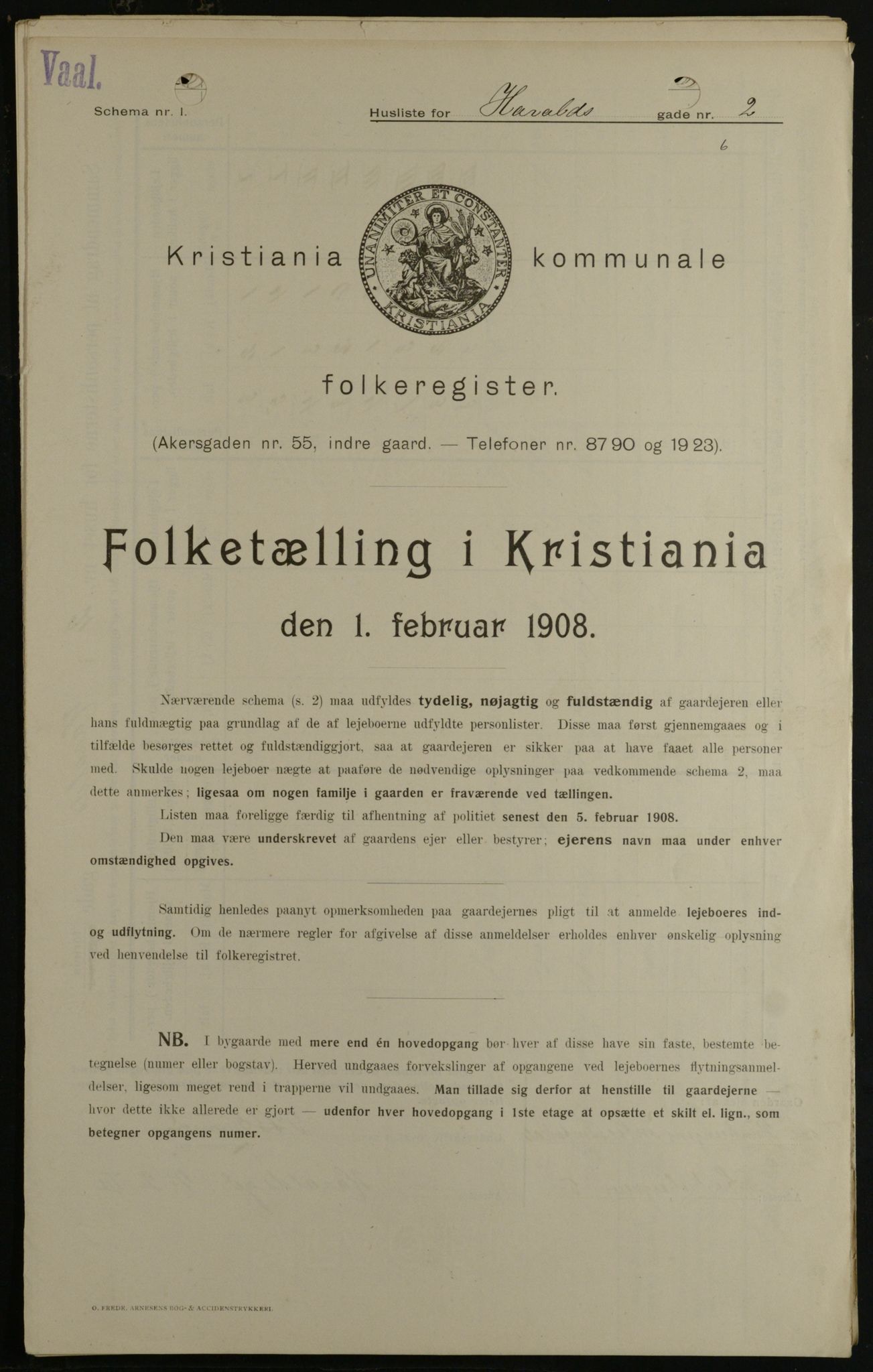 OBA, Municipal Census 1908 for Kristiania, 1908, p. 31575