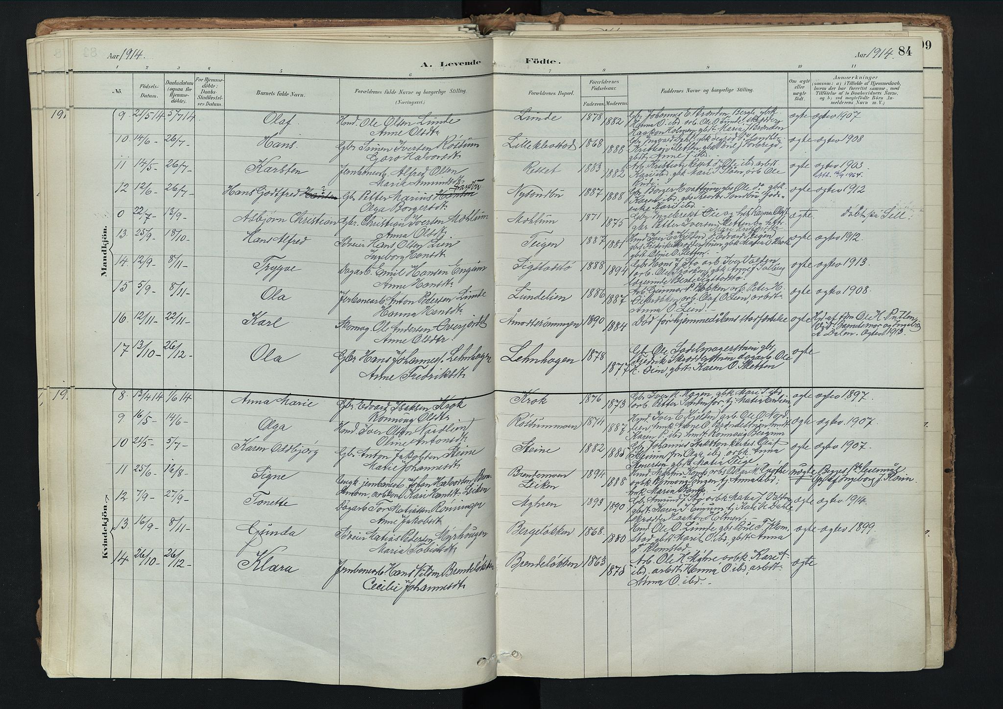 Nord-Fron prestekontor, SAH/PREST-080/H/Ha/Haa/L0003: Parish register (official) no. 3, 1884-1914, p. 84