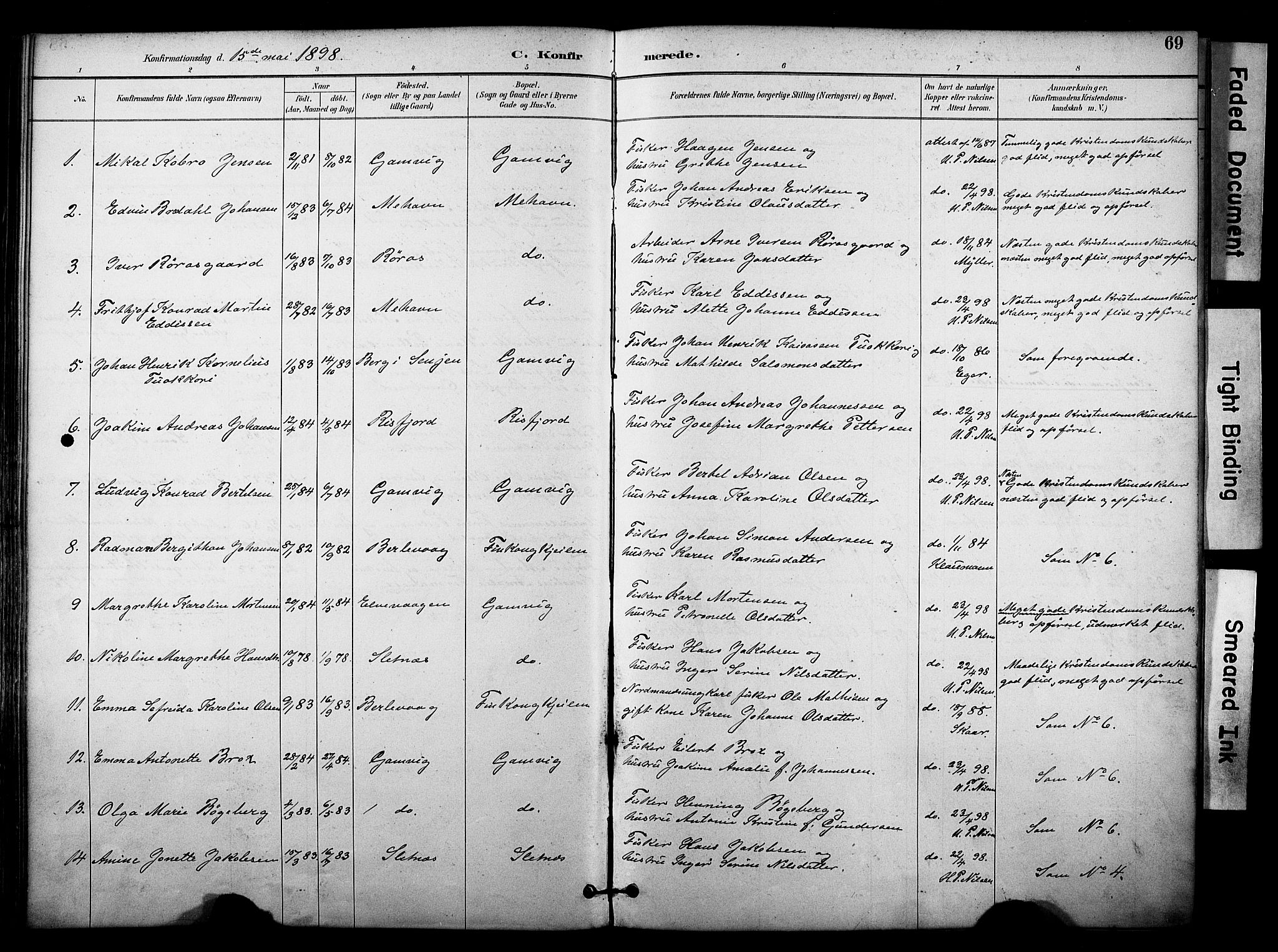 Tana sokneprestkontor, SATØ/S-1334/H/Ha/L0006kirke: Parish register (official) no. 6, 1892-1908, p. 69