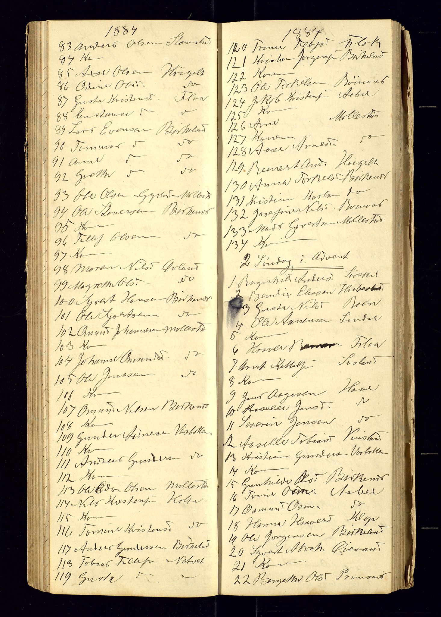 Birkenes sokneprestkontor, AV/SAK-1111-0004/F/Fc/L0007: Communicants register no. C-7, 1881-1891