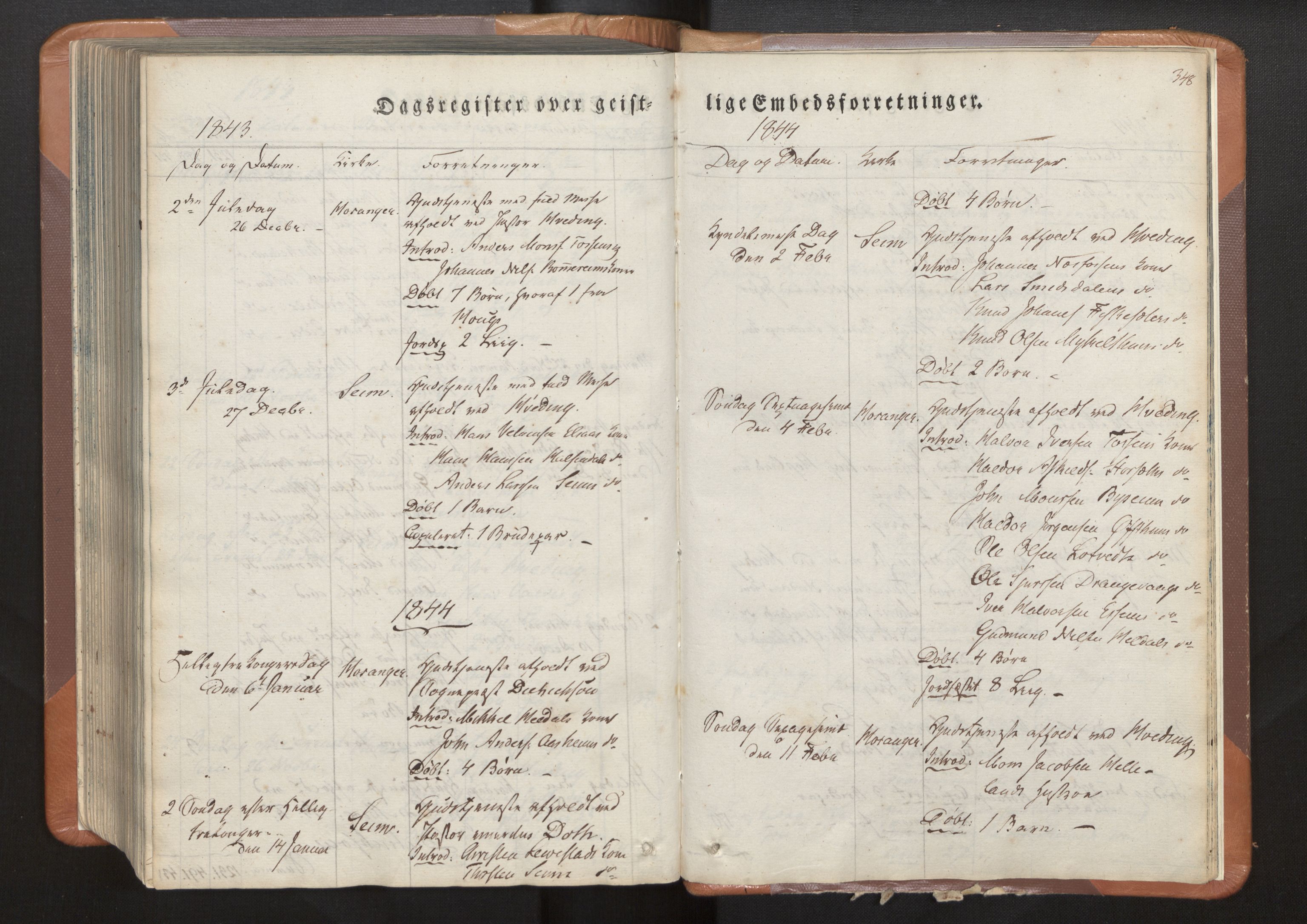 Hosanger sokneprestembete, AV/SAB-A-75801/H/Haa: Parish register (official) no. A 7, 1835-1848, p. 348