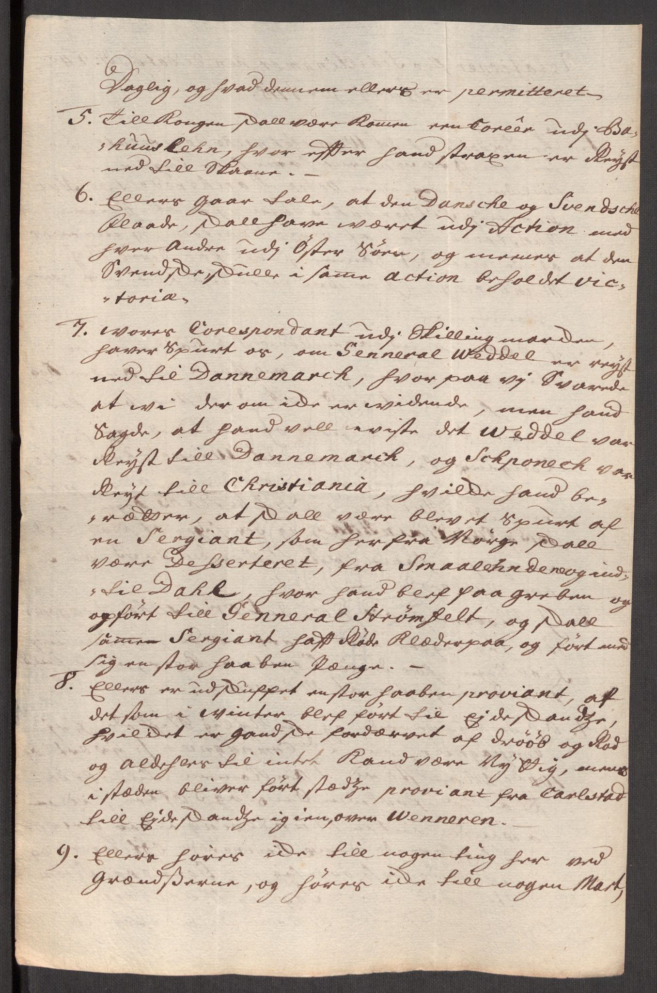 Kommanderende general (KG I) med Det norske krigsdirektorium, AV/RA-EA-5419/E/Eb/L0012: Kunnskap om fienden, kronologisk ordnet, 1718-1719, p. 34