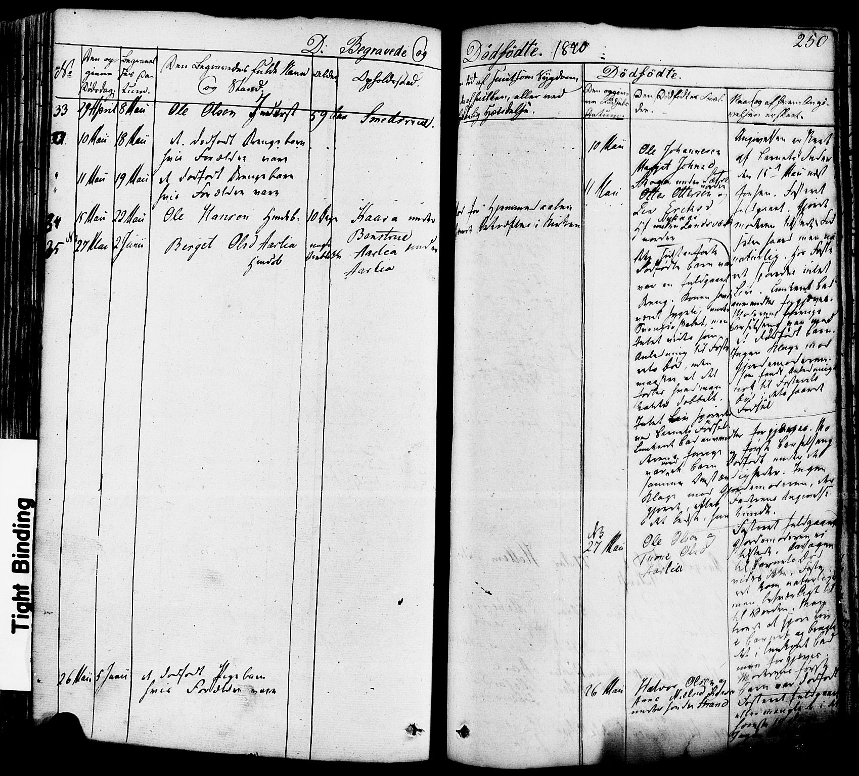 Heddal kirkebøker, SAKO/A-268/F/Fa/L0006: Parish register (official) no. I 6, 1837-1854, p. 250