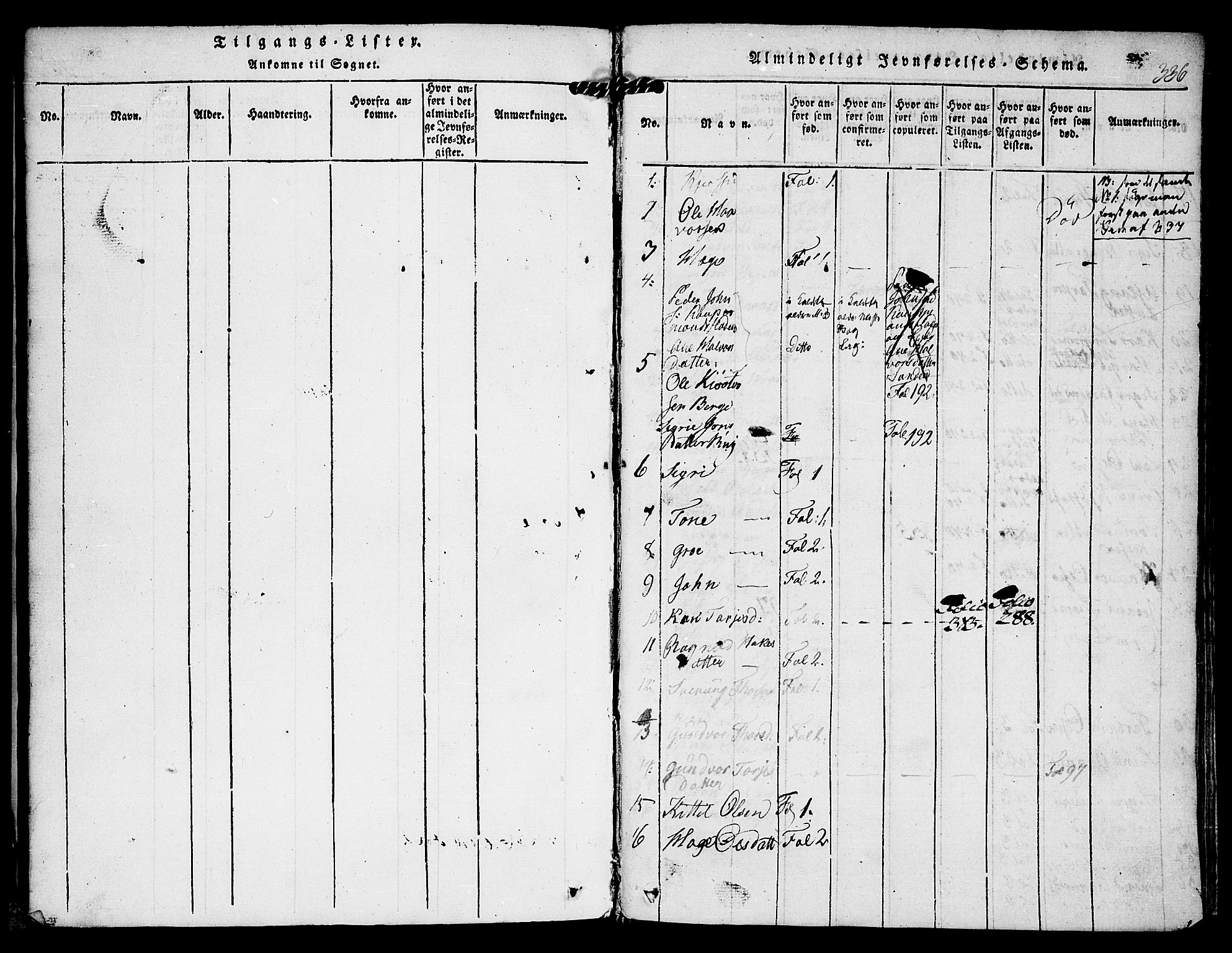 Kviteseid kirkebøker, SAKO/A-276/F/Fc/L0001: Parish register (official) no. III 1, 1815-1836, p. 336