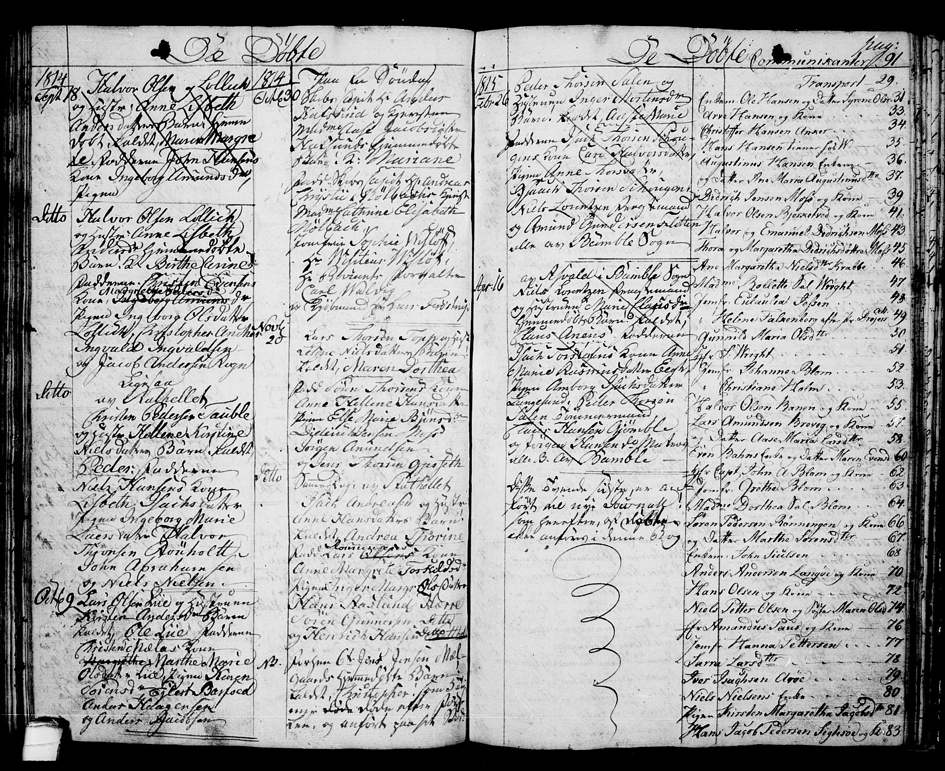 Langesund kirkebøker, SAKO/A-280/G/Ga/L0002: Parish register (copy) no. 2, 1801-1815, p. 91