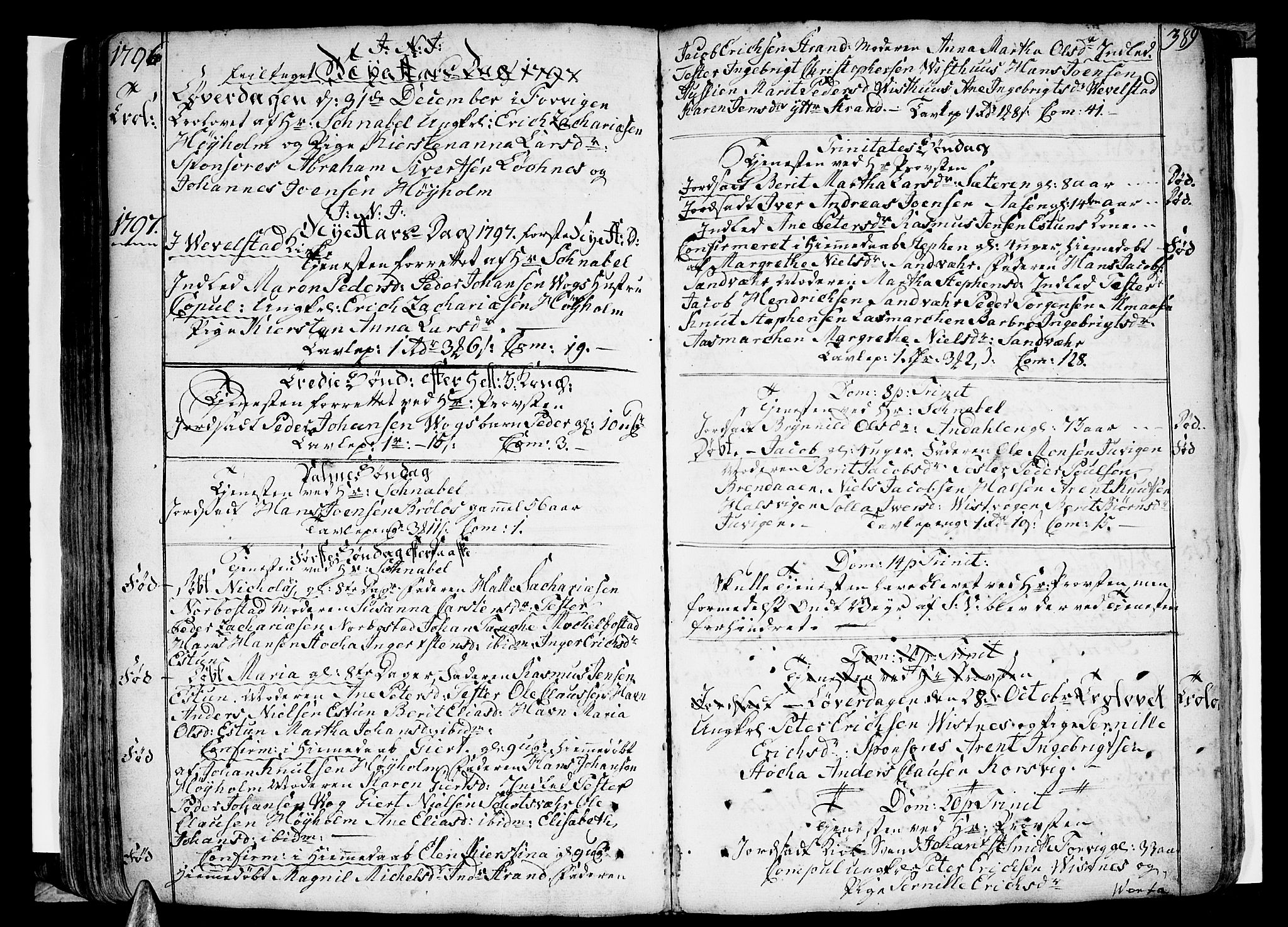 Ministerialprotokoller, klokkerbøker og fødselsregistre - Nordland, SAT/A-1459/830/L0443: Parish register (official) no. 830A07 /5, 1796-1800, p. 389